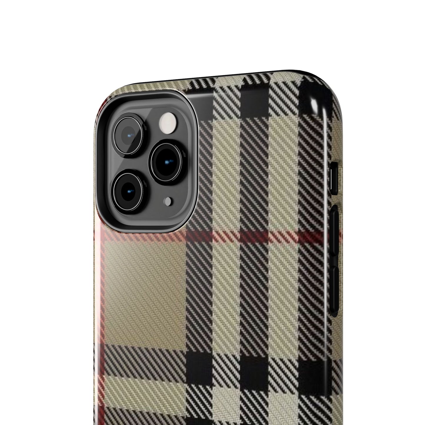 Plaid Tough Phone Case — Classic Beige Check Protective Cover