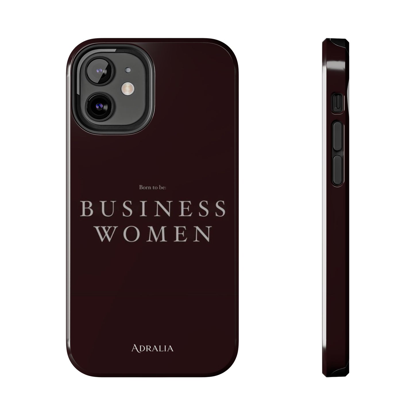 Business Women Tough Phone Case — Empowering Burgundy Protective Phone Cover