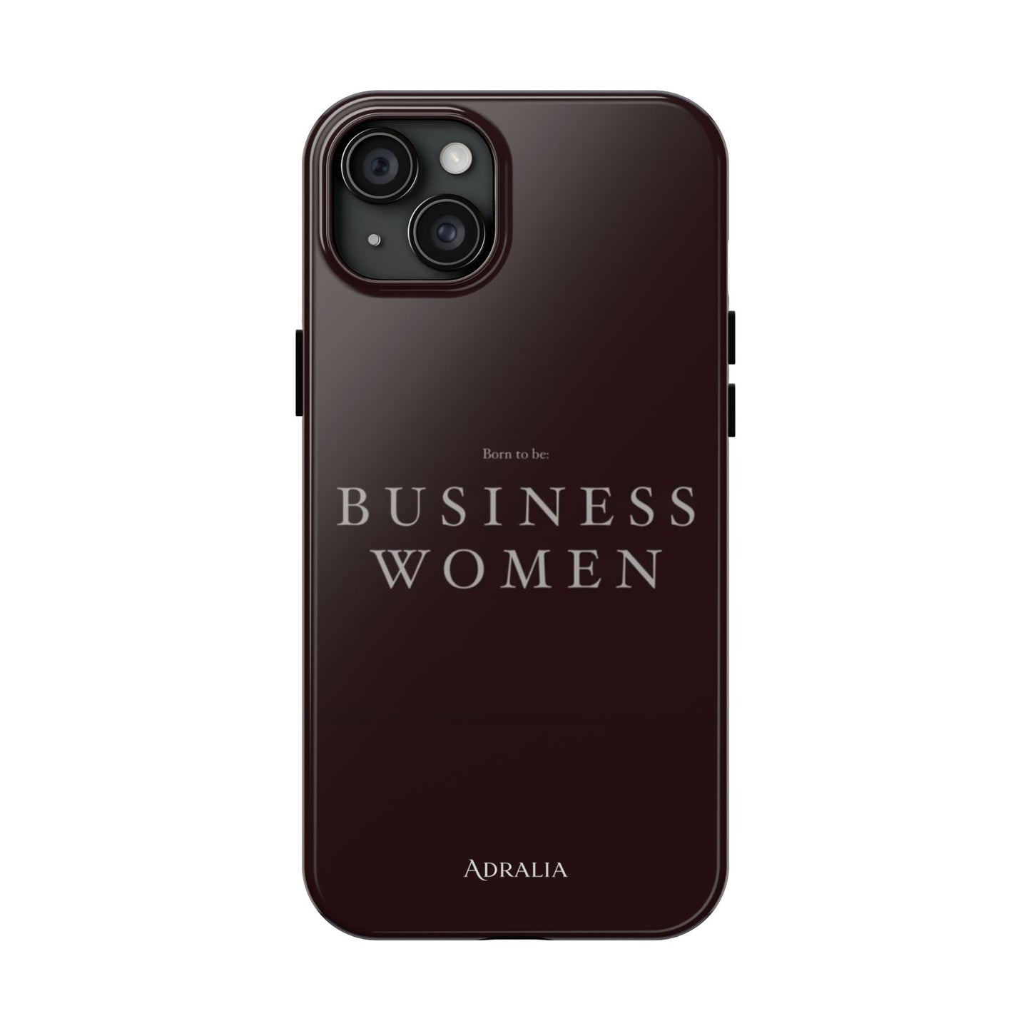 Business Women Tough Phone Case — Empowering Burgundy Protective Phone Cover