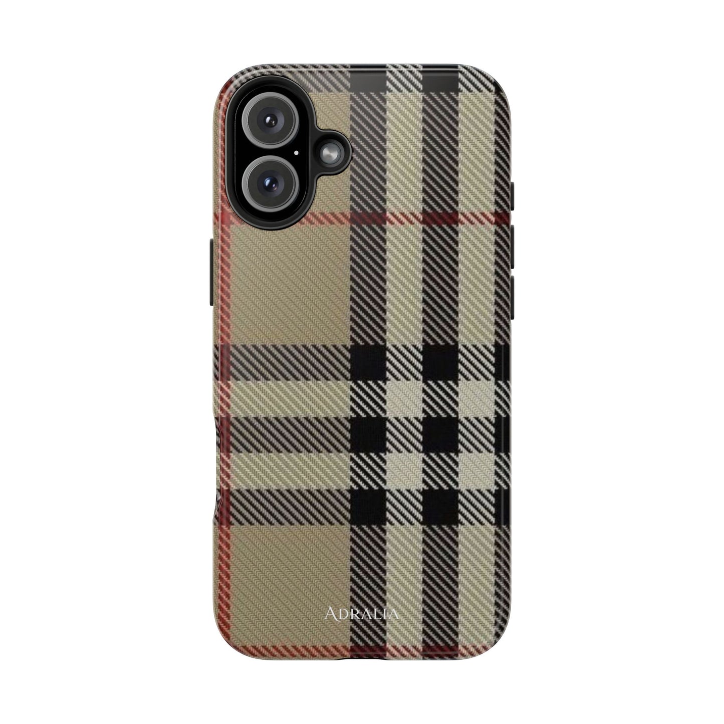 Plaid Tough Phone Case — Classic Beige Check Protective Cover