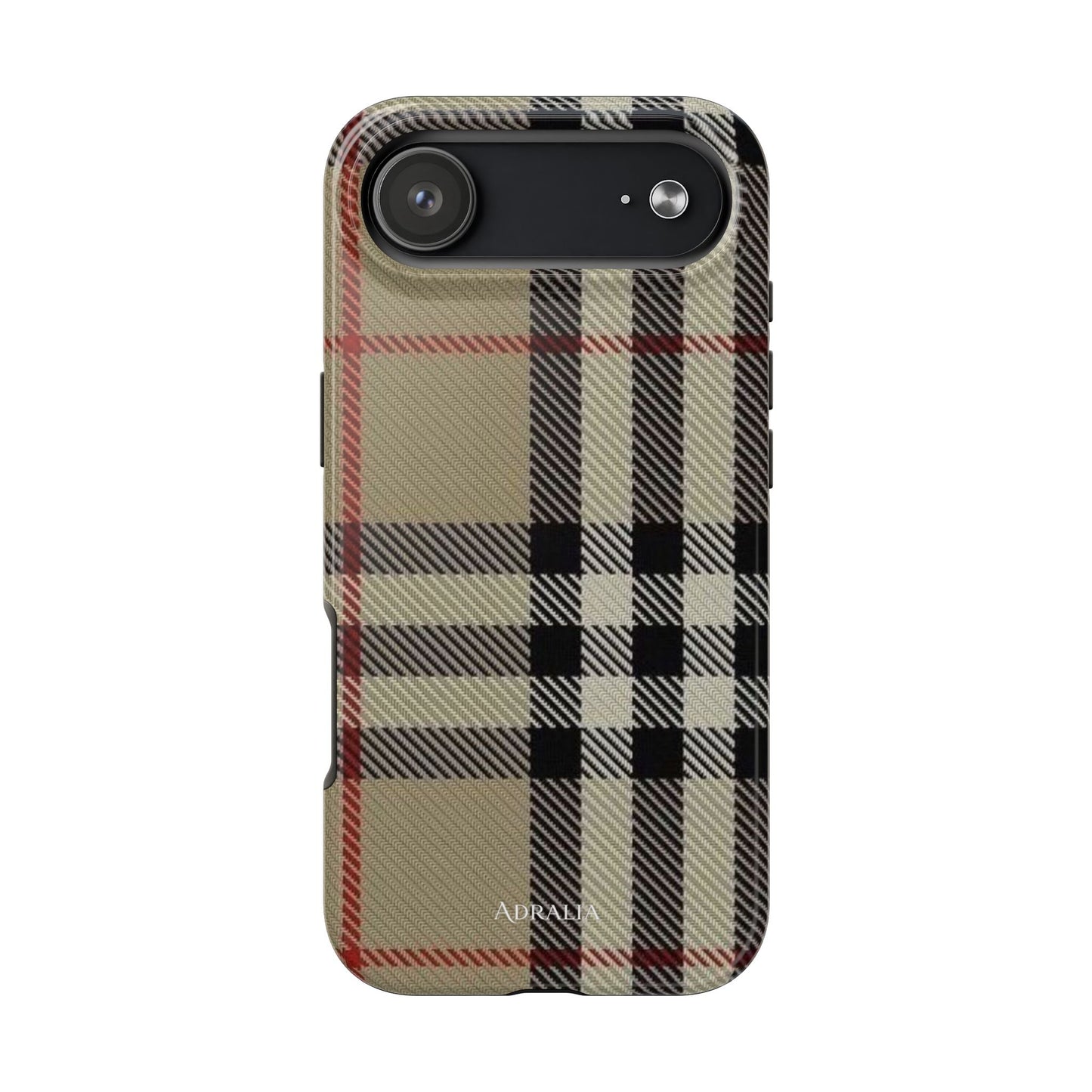 Plaid Tough Phone Case — Classic Beige Check Protective Cover