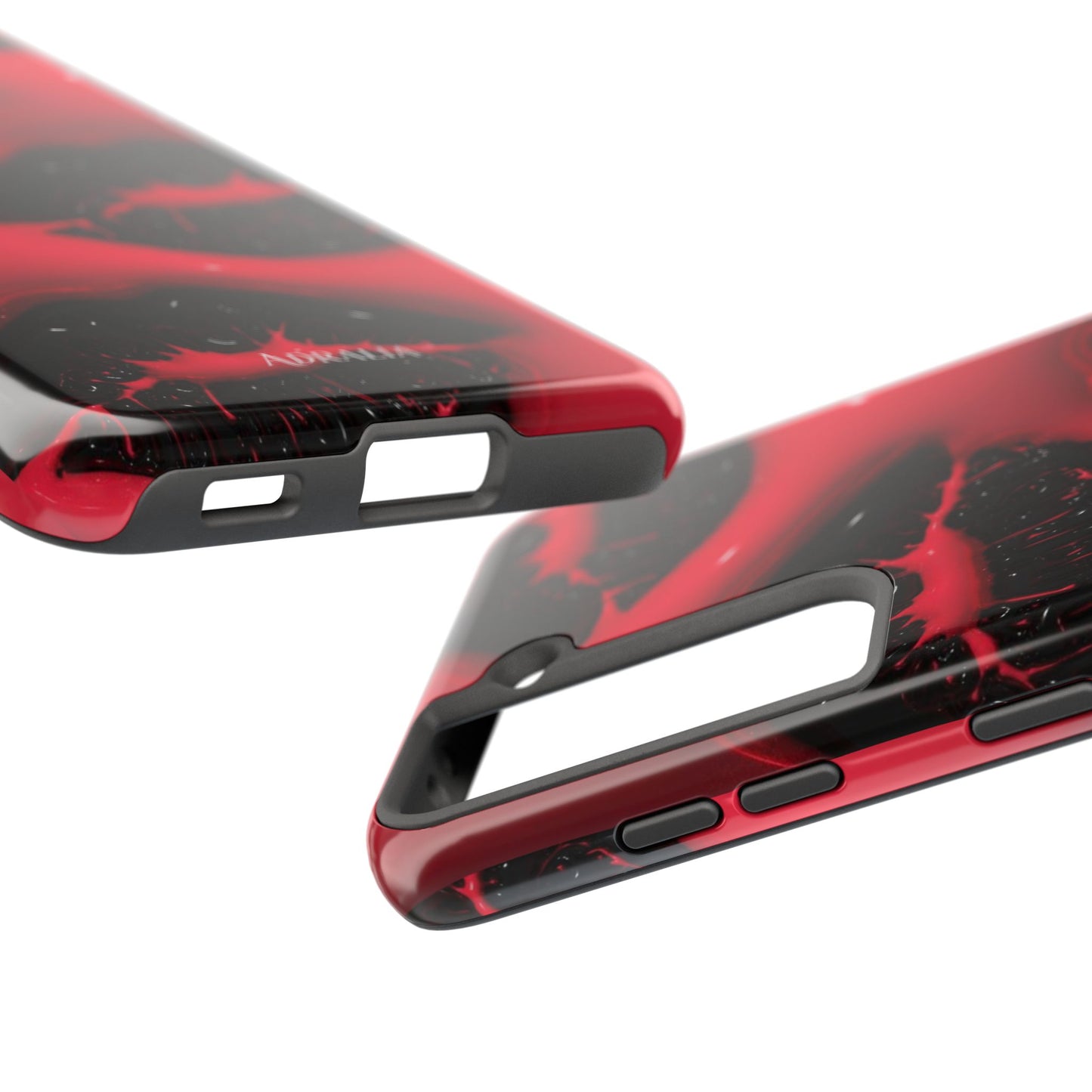 Tough Phone Case – Red Gloss Kiss Print, Shockproof Protective Cover