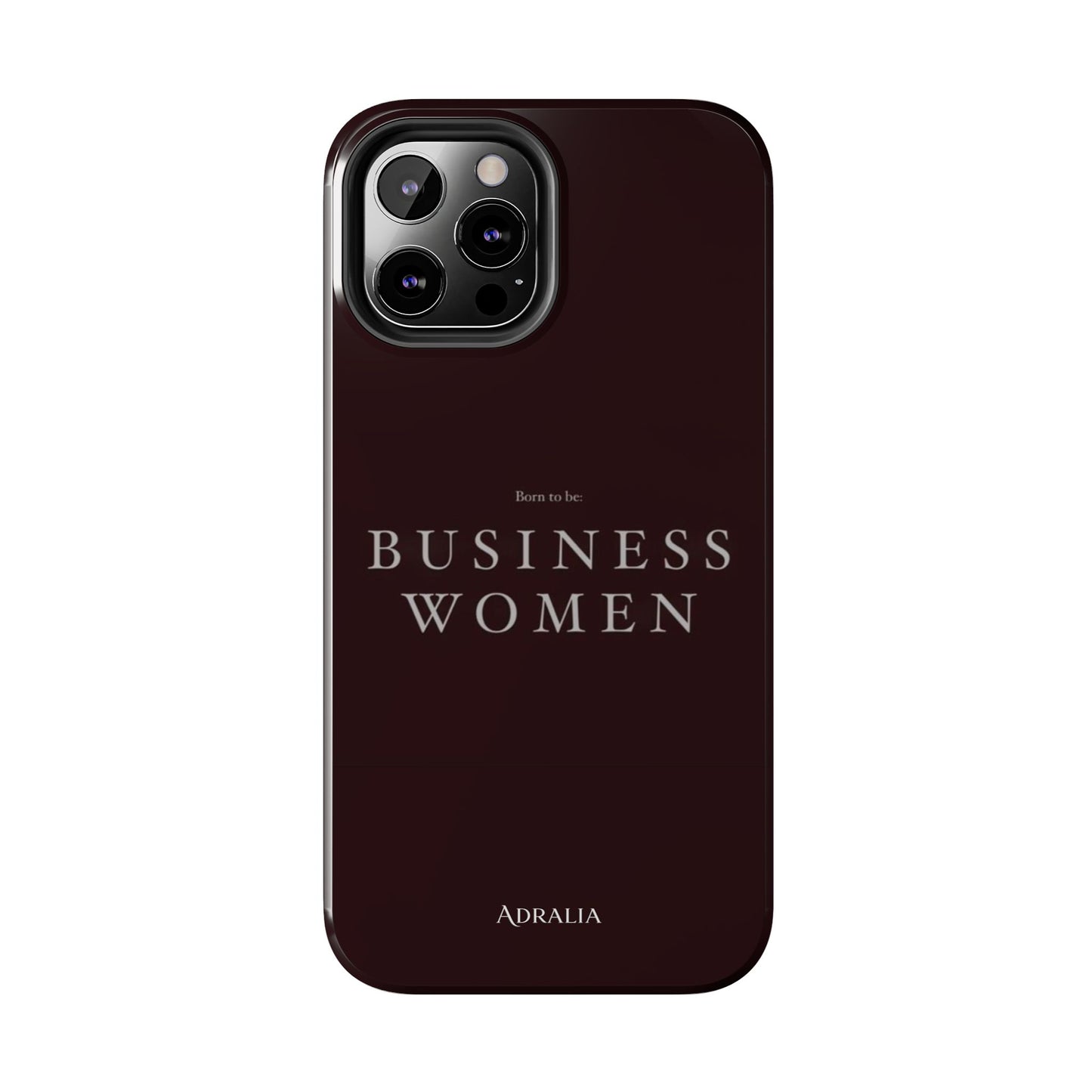 Business Women Tough Phone Case — Empowering Burgundy Protective Phone Cover