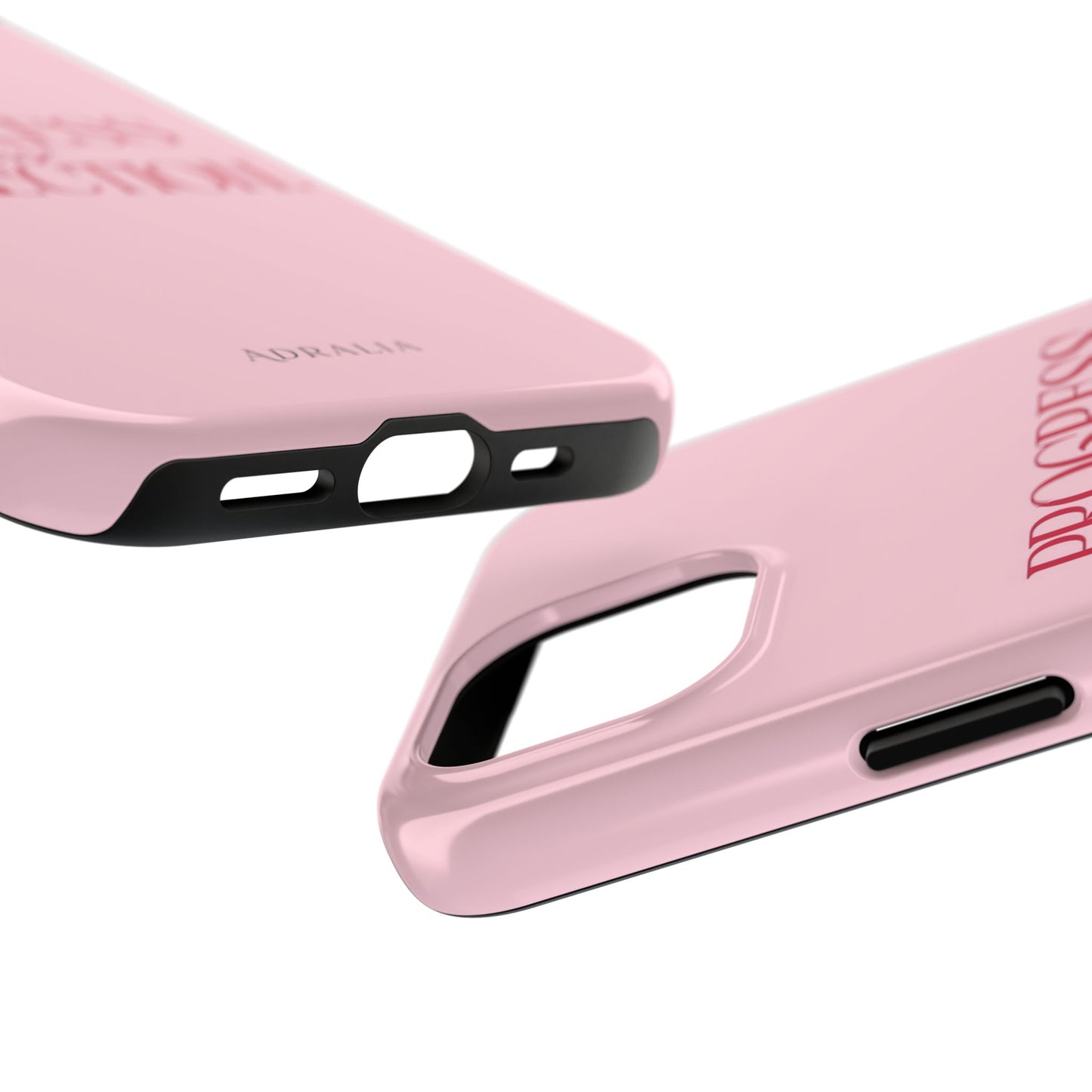 Progress Over Perfection Tough Phone Case — Pink Inspirational Protective Cover