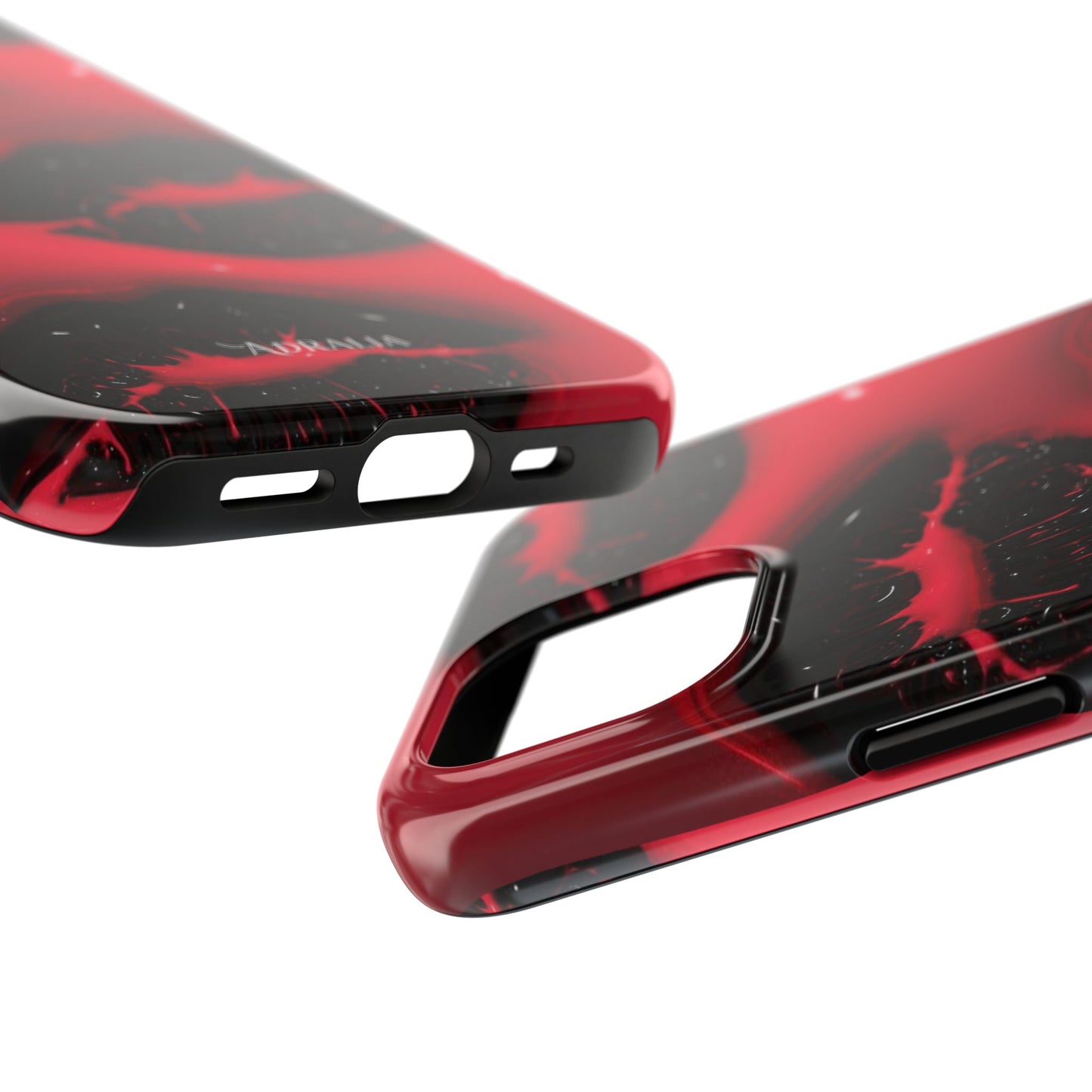 Tough Phone Case – Red Gloss Kiss Print, Shockproof Protective Cover