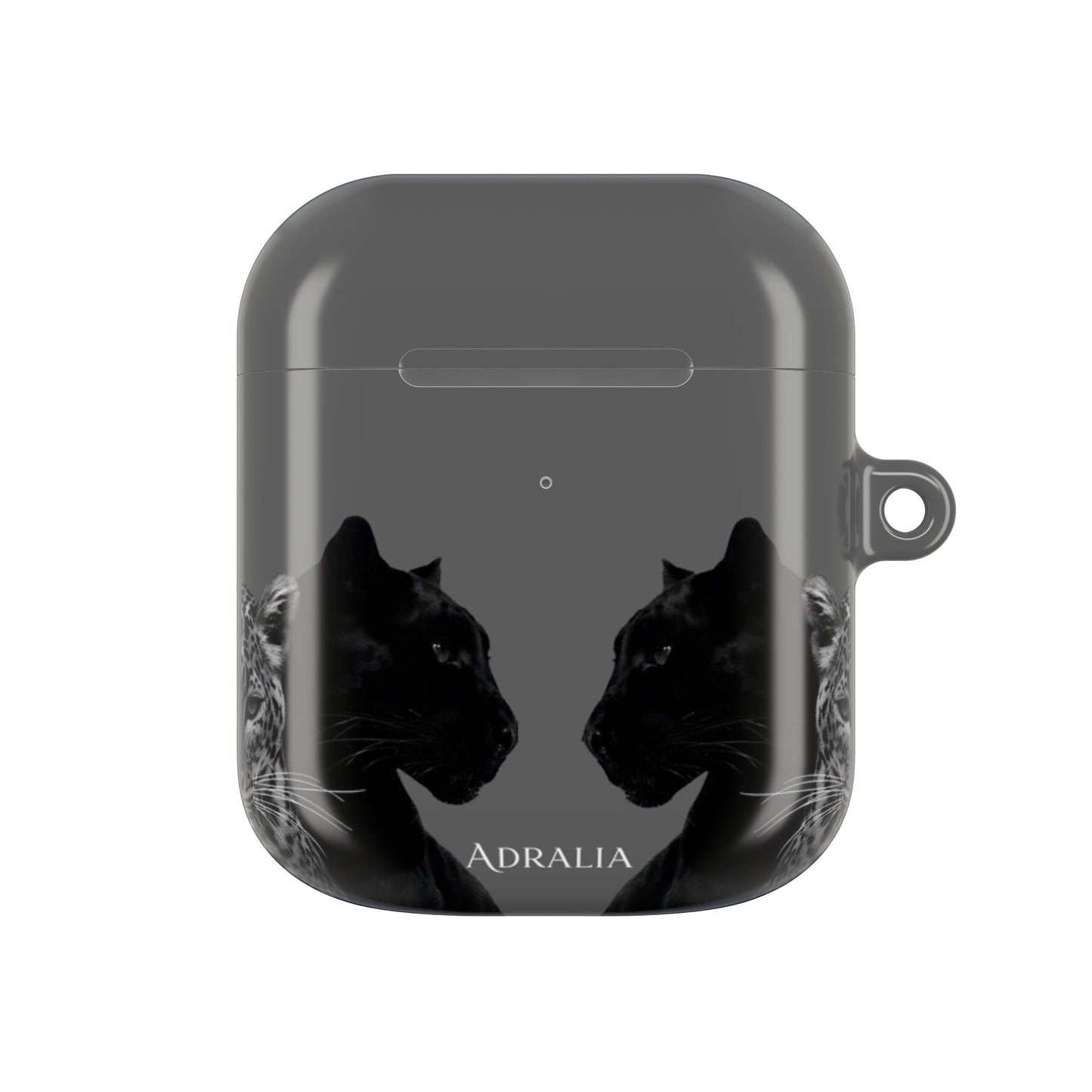 Black Cat Mirror AirPod Case — "Adralia" Protective Wireless Earbud Cover