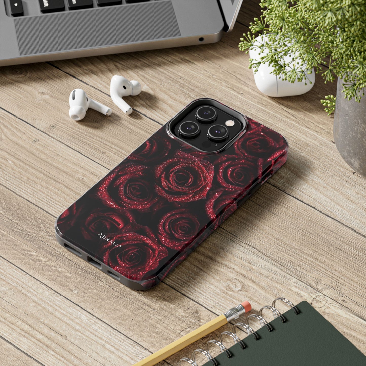 Red Velvet Roses Tough Phone Case — Protective Floral iPhone Case