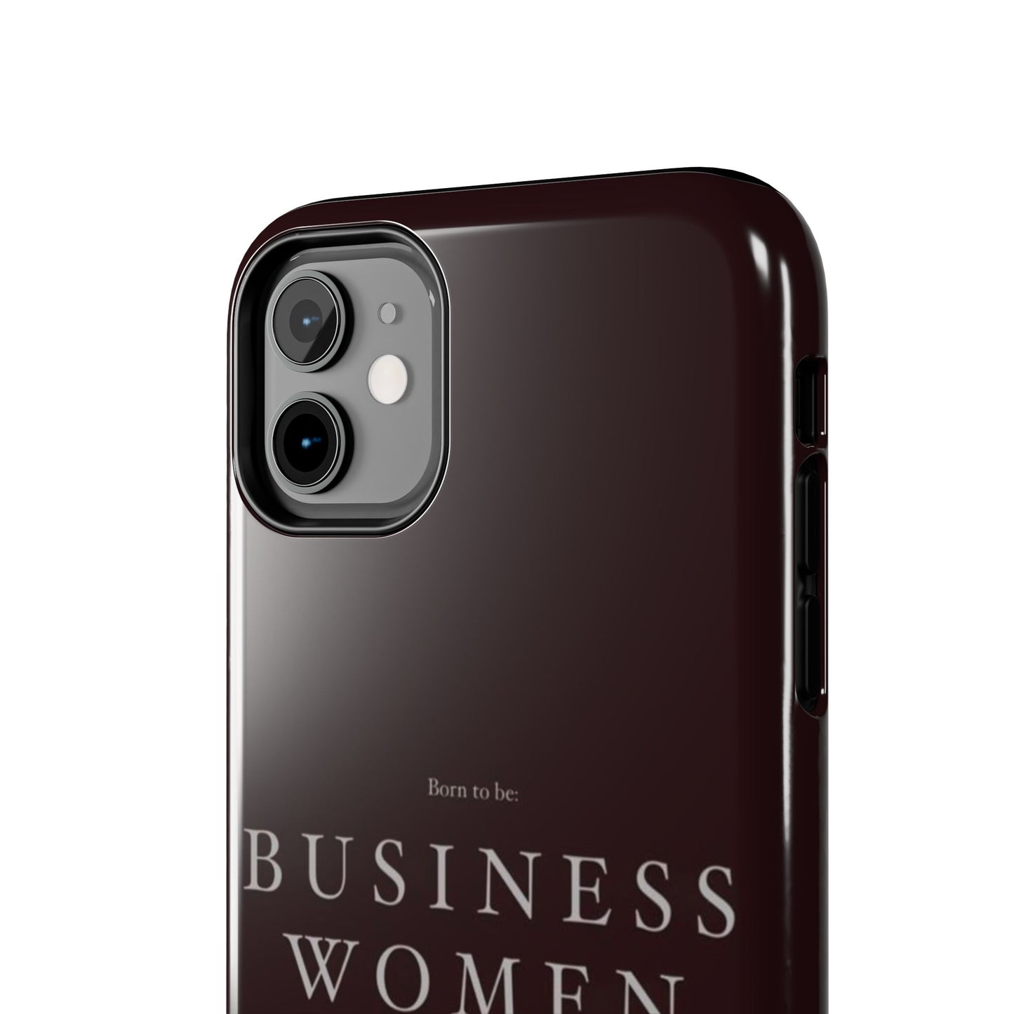 Business Women Tough Phone Case — Empowering Burgundy Protective Phone Cover