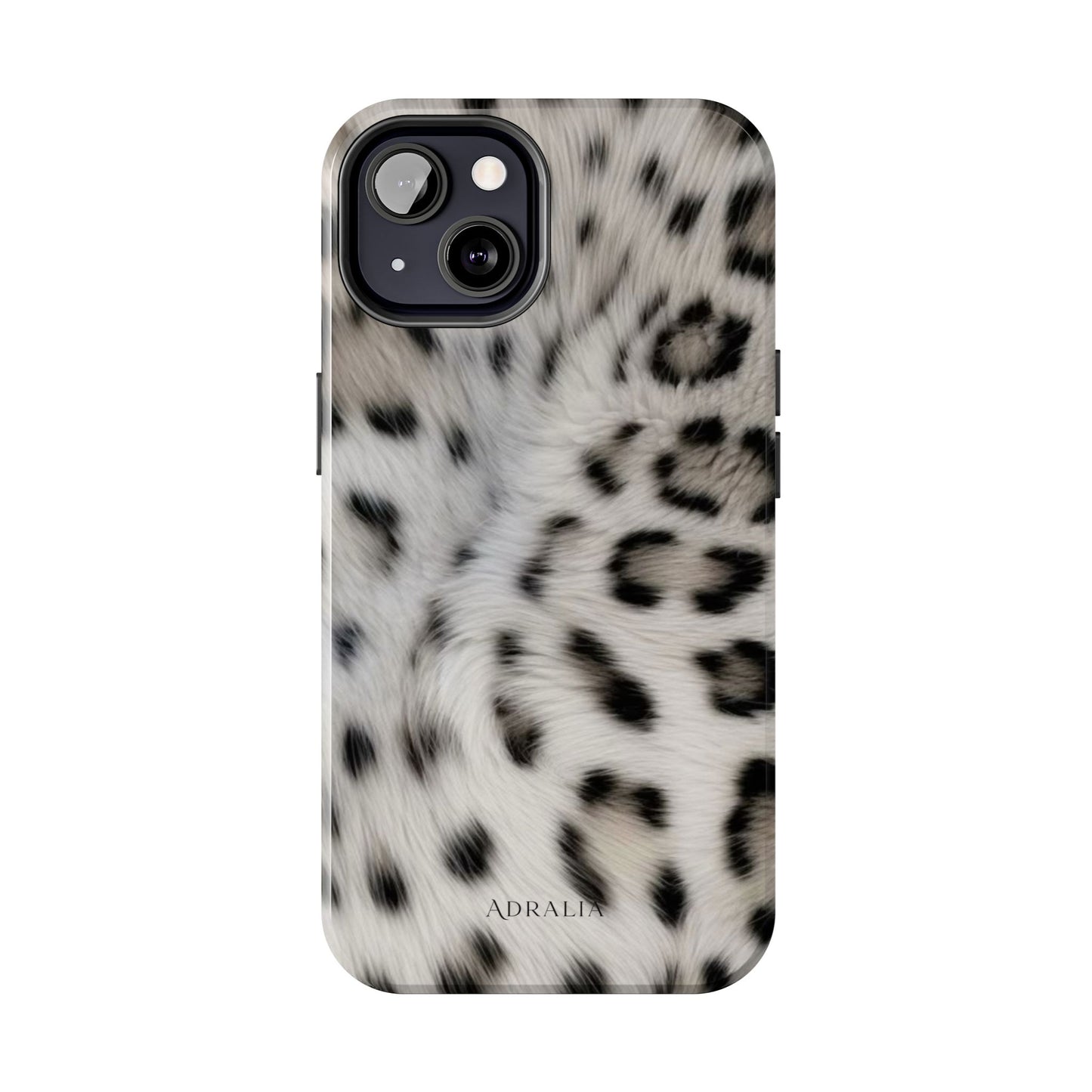 Leopard Fur Tough Phone Case — White Snow Cheetah Protective Cover