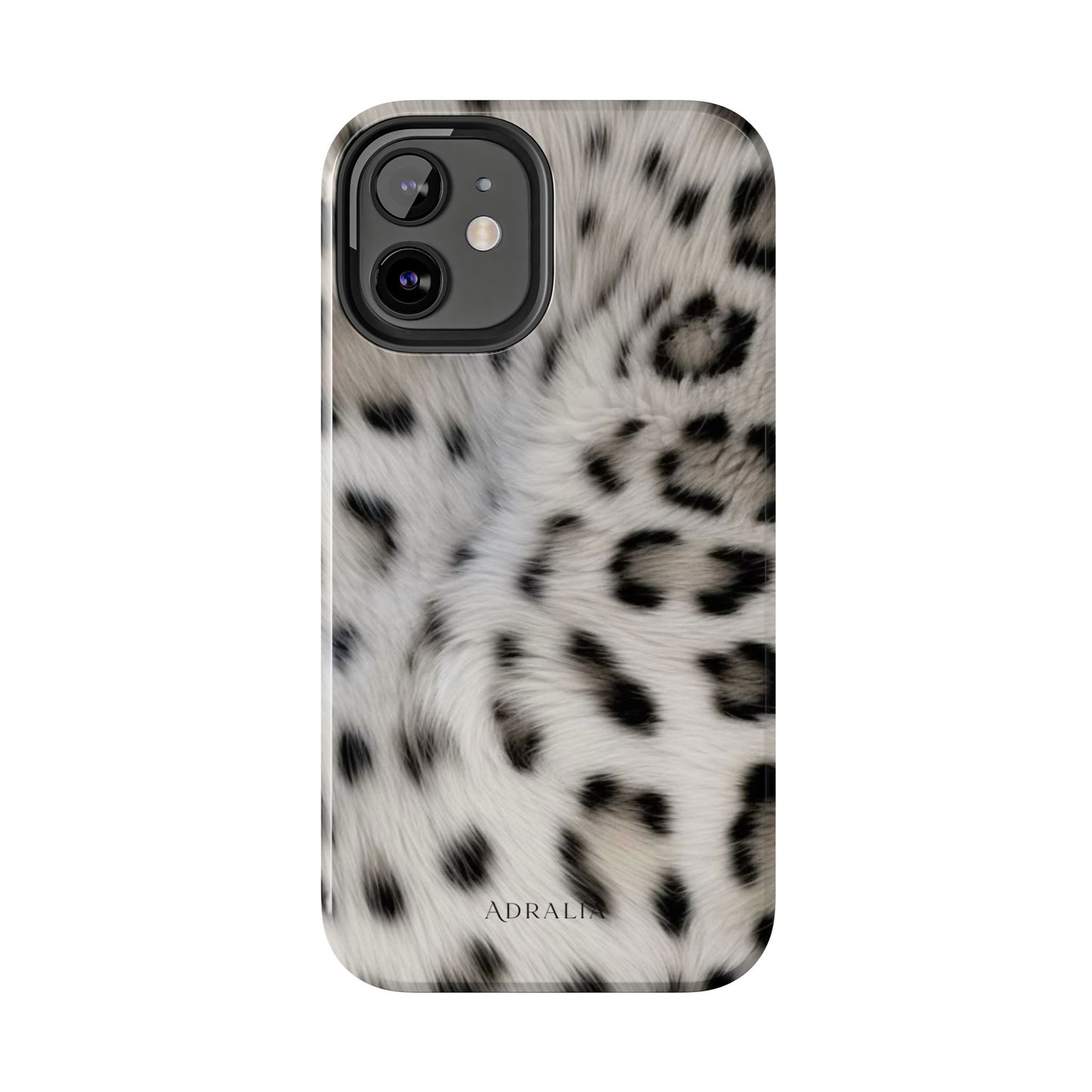Leopard Fur Tough Phone Case — White Snow Cheetah Protective Cover