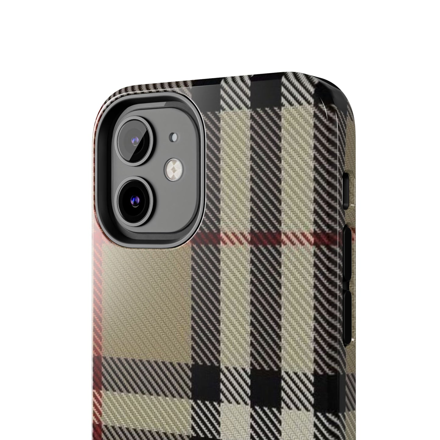 Plaid Tough Phone Case — Classic Beige Check Protective Cover