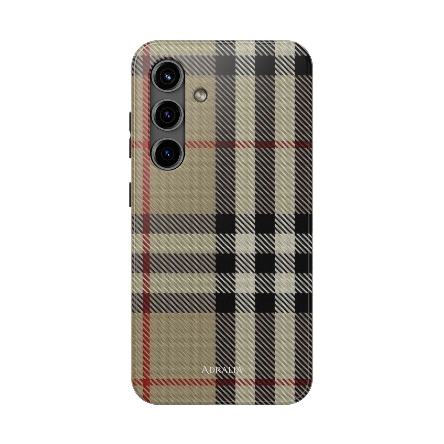 Plaid Tough Phone Case — Classic Beige Check Protective Cover