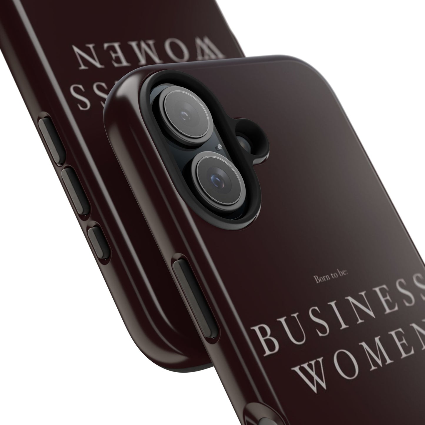 Business Women Tough Phone Case — Empowering Burgundy Protective Phone Cover