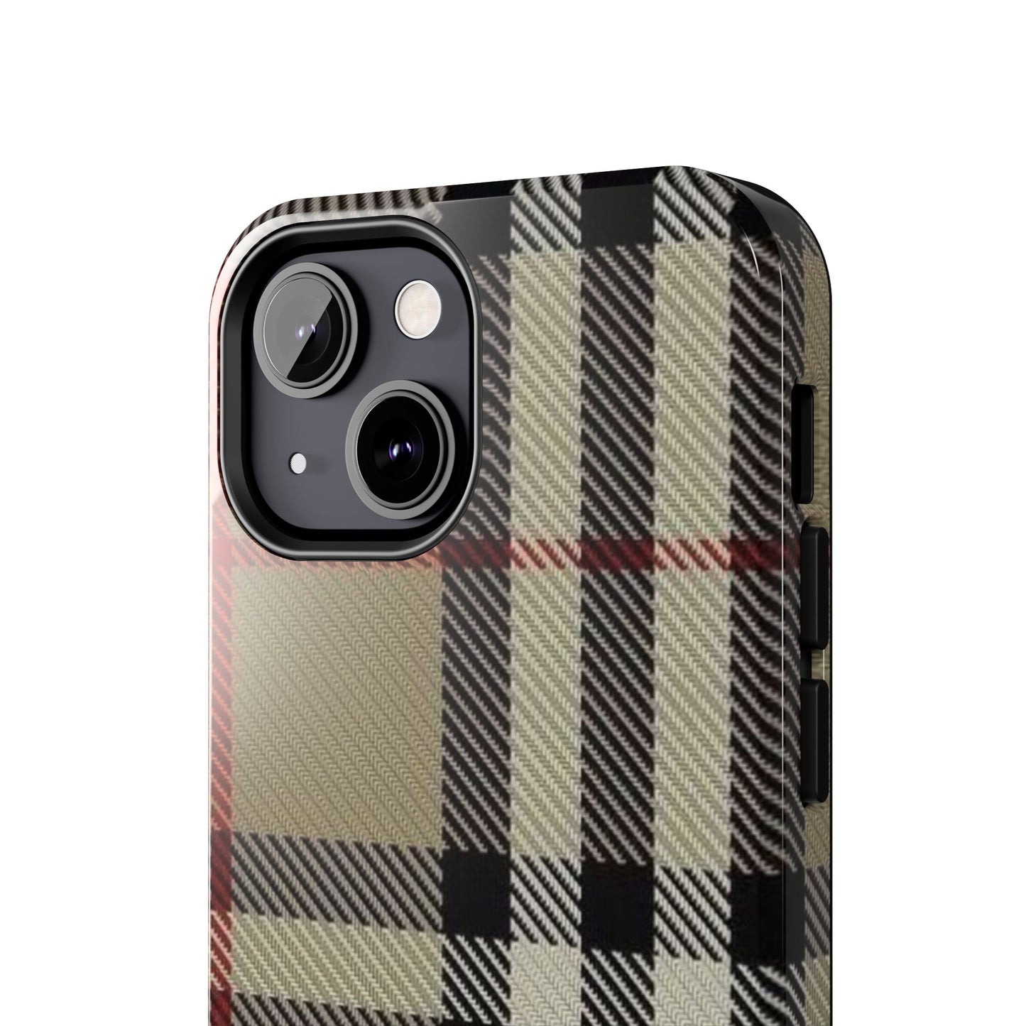 Plaid Tough Phone Case — Classic Beige Check Protective Cover