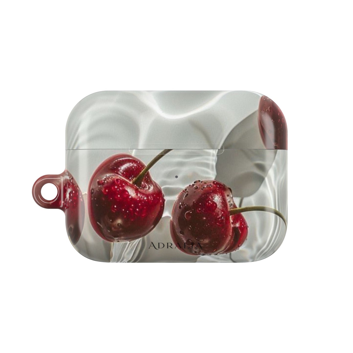 Cherry Splash AirPod Case — Glossy Red Cherry Protective Case