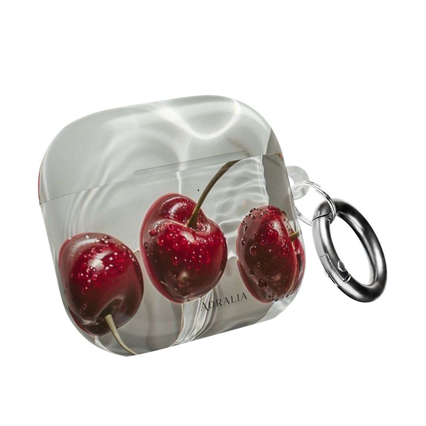 Cherry Splash AirPod Case — Glossy Red Cherry Protective Case