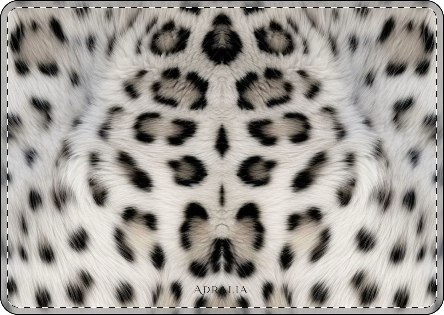Snow Leopard Fur MacBook Case — Luxe Animal Print Laptop Cover