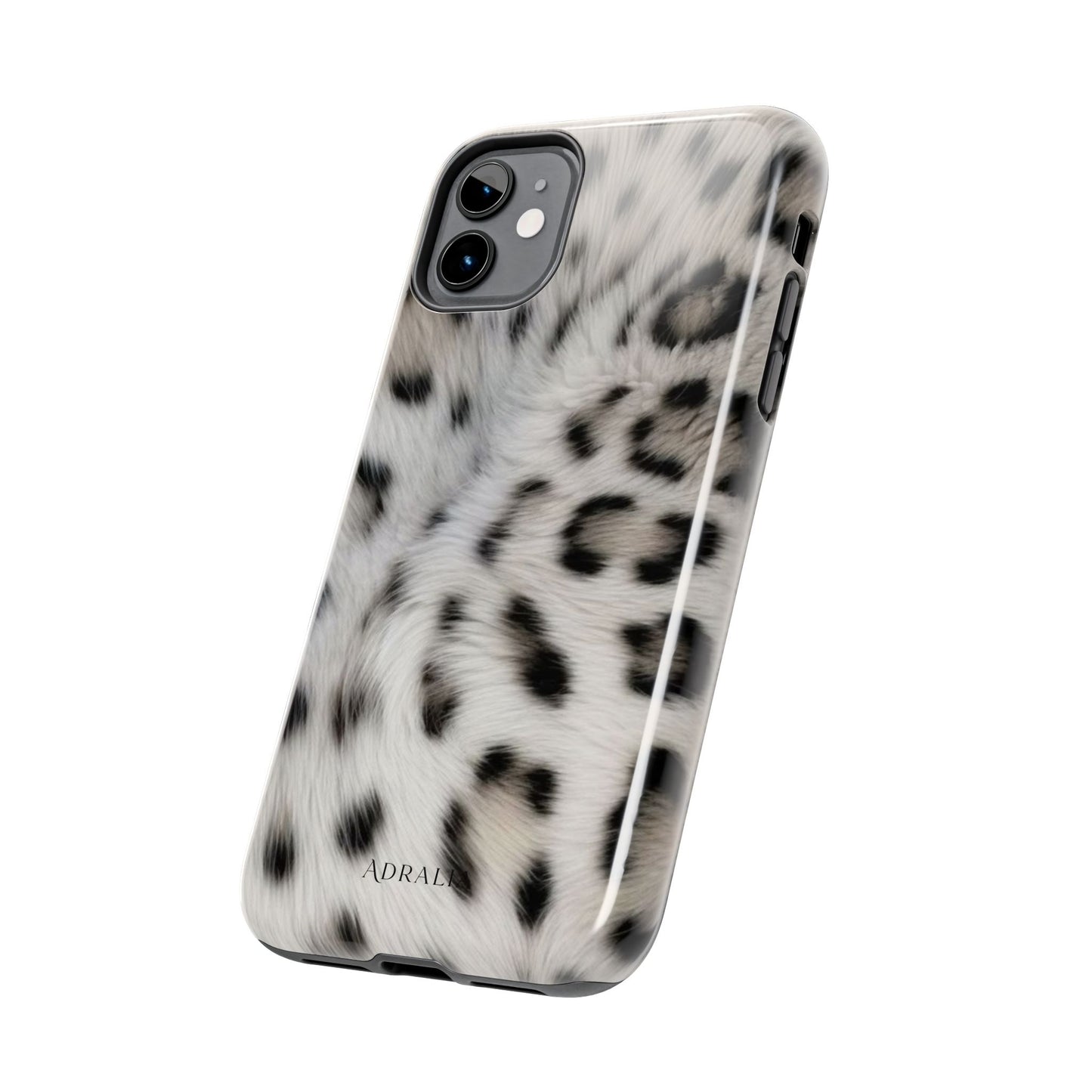 Leopard Fur Tough Phone Case — White Snow Cheetah Protective Cover
