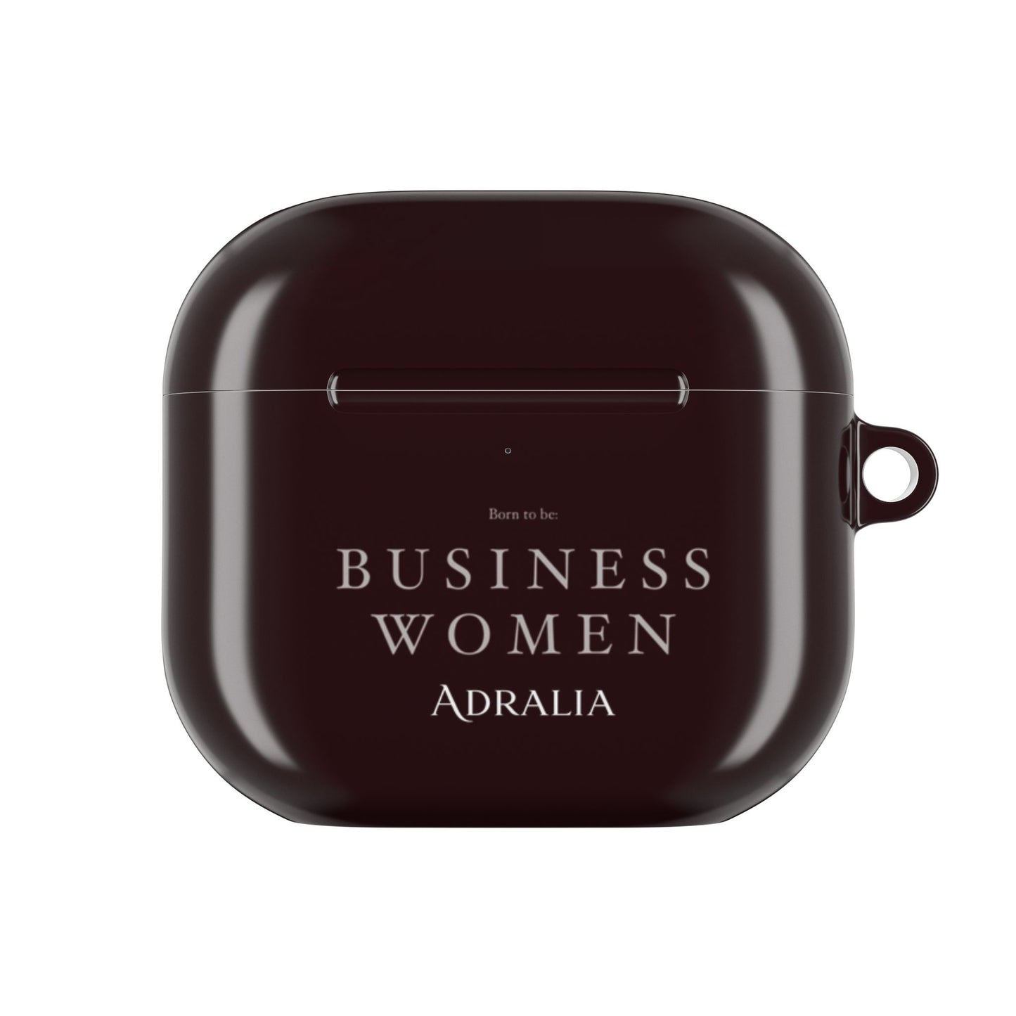 Business Women AirPods Case — Elegant Maroon Protective Cover