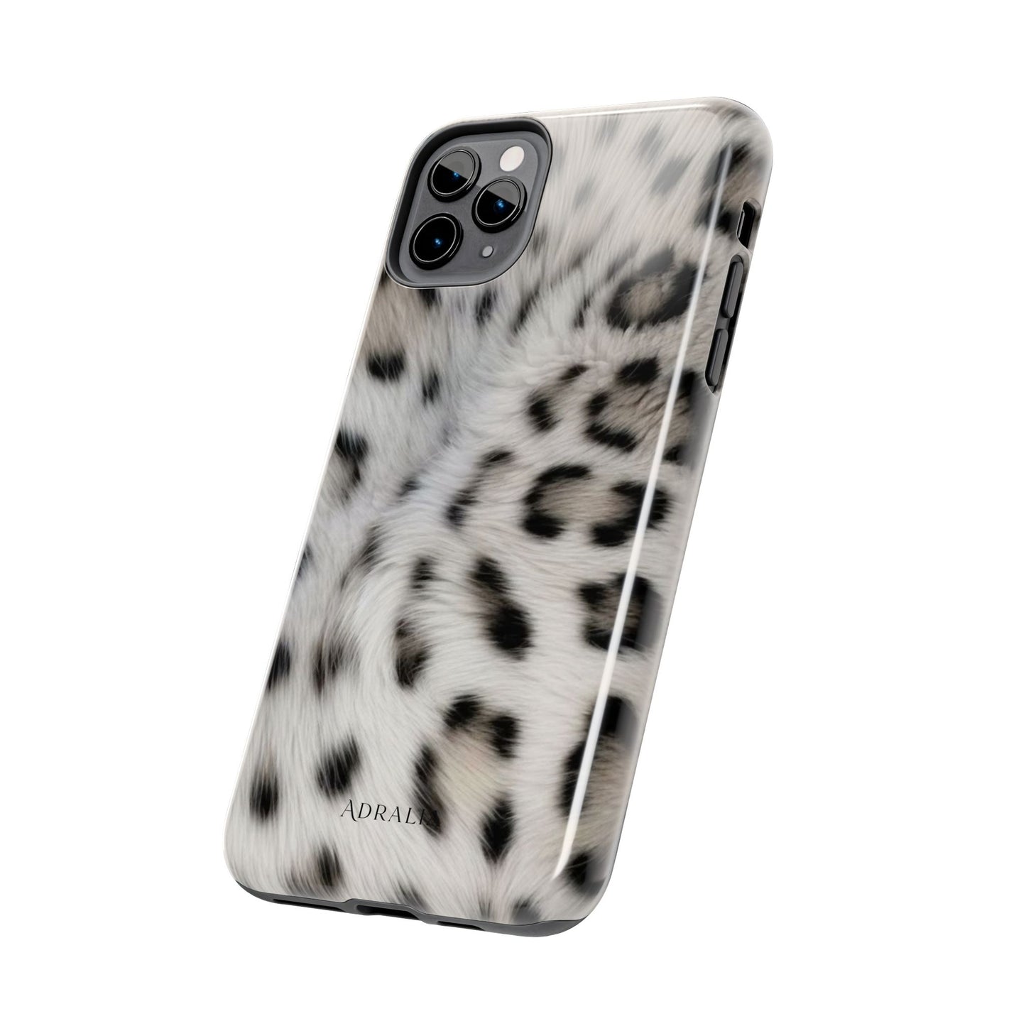Leopard Fur Tough Phone Case — White Snow Cheetah Protective Cover