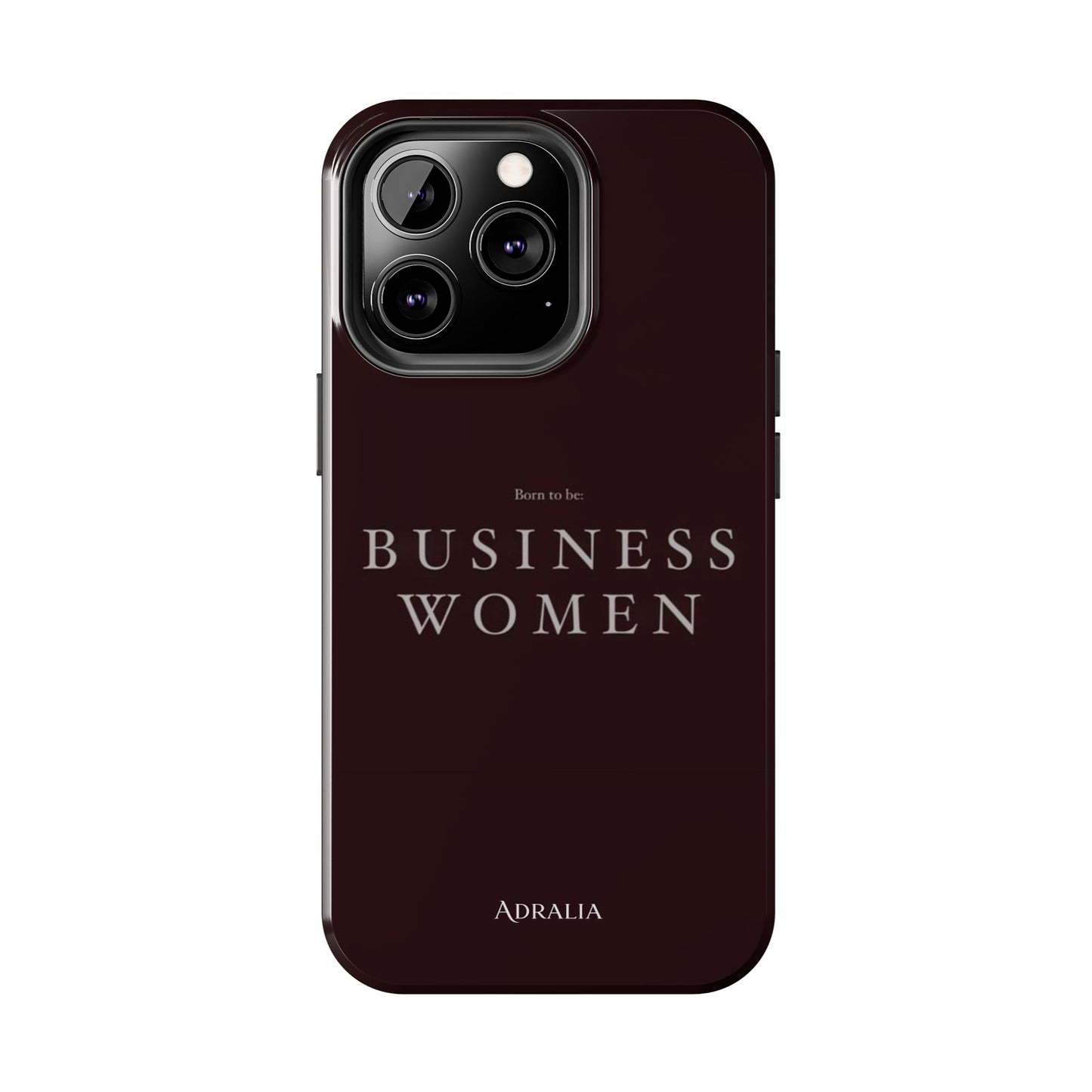 Business Women Tough Phone Case — Empowering Burgundy Protective Phone Cover