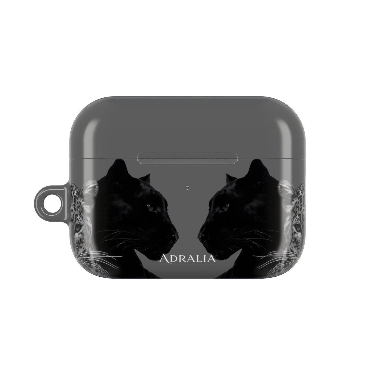 Black Cat Mirror AirPod Case — "Adralia" Protective Wireless Earbud Cover