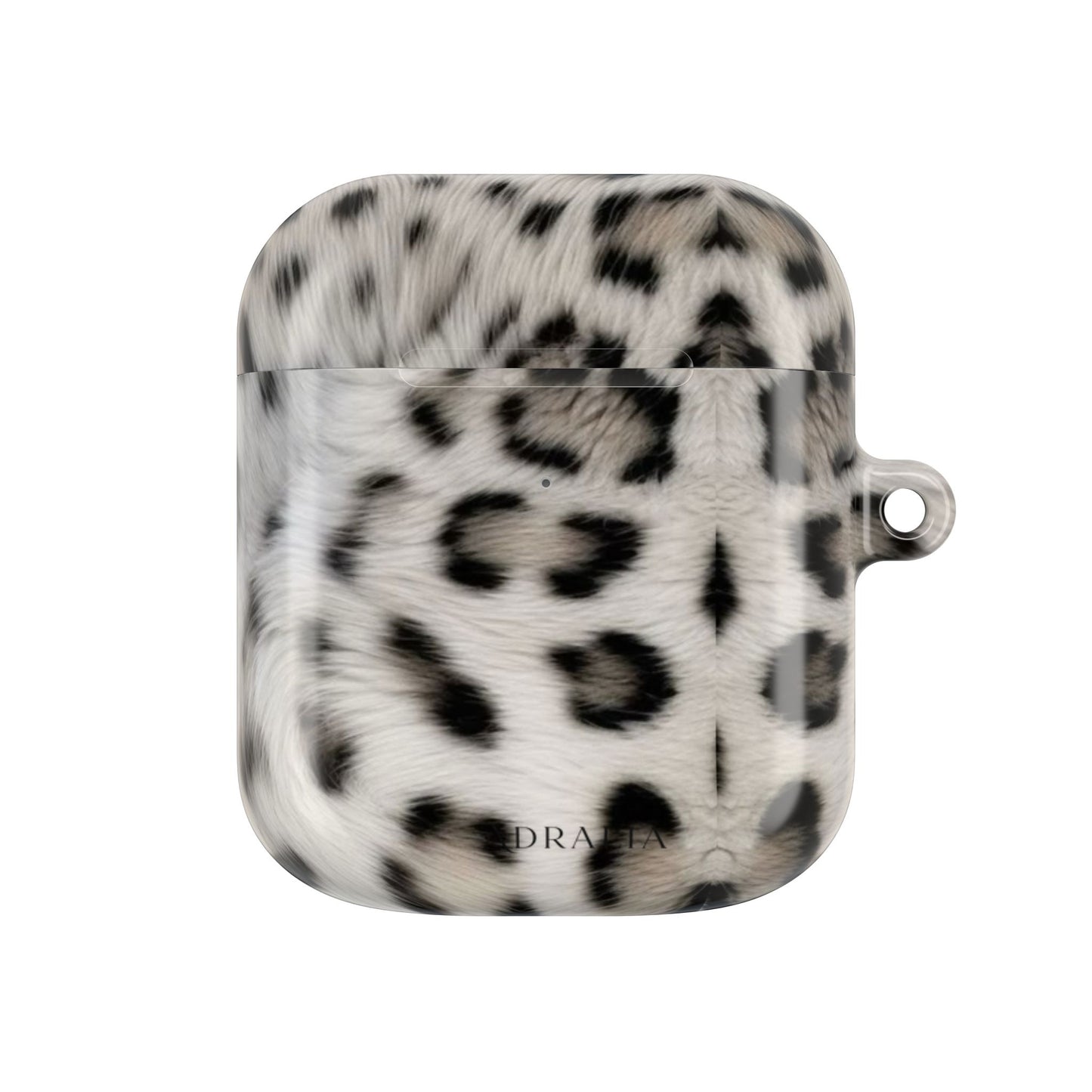 Leopard Print AirPod Case — Faux Fur Black & White Protective Cover