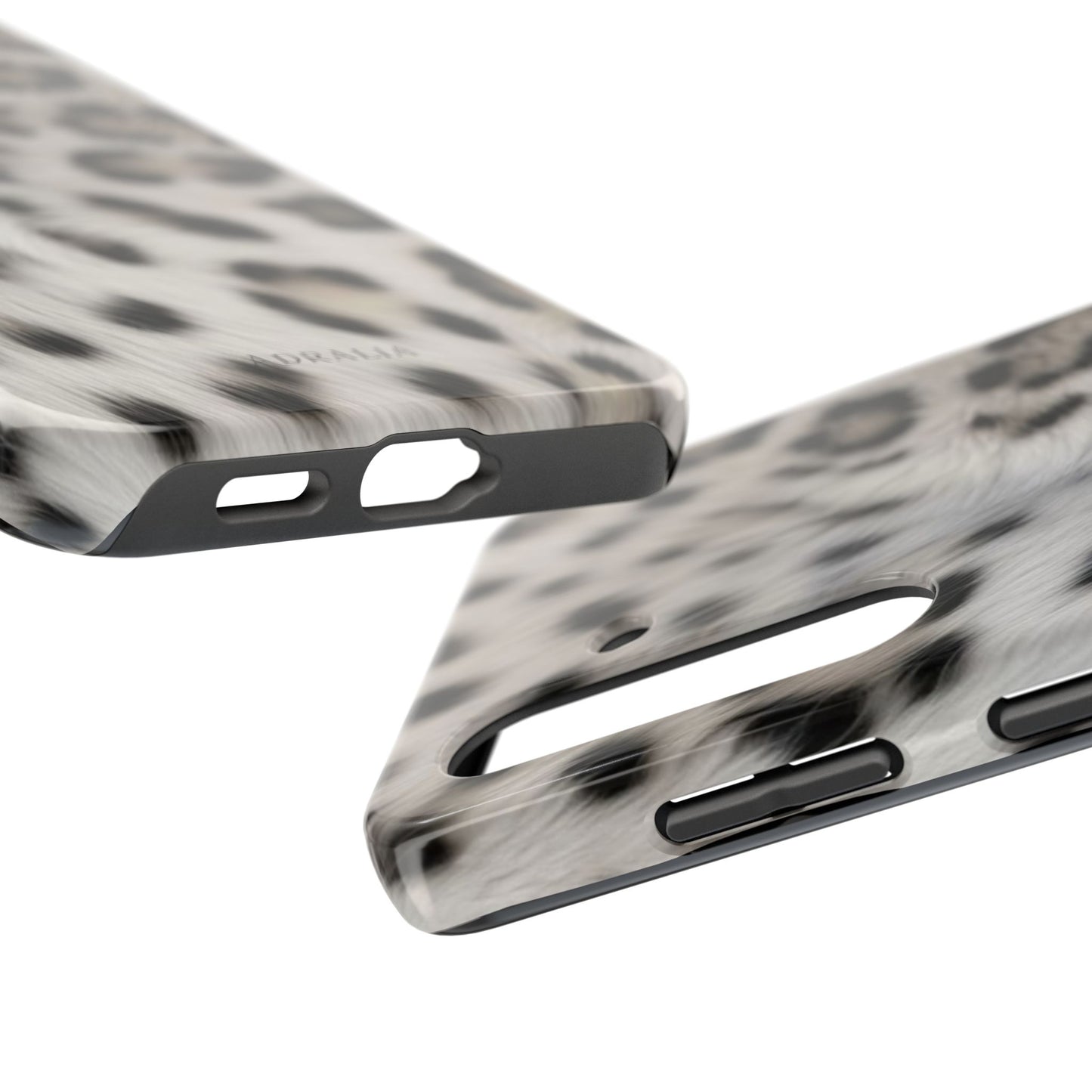 Leopard Fur Tough Phone Case — White Snow Cheetah Protective Cover