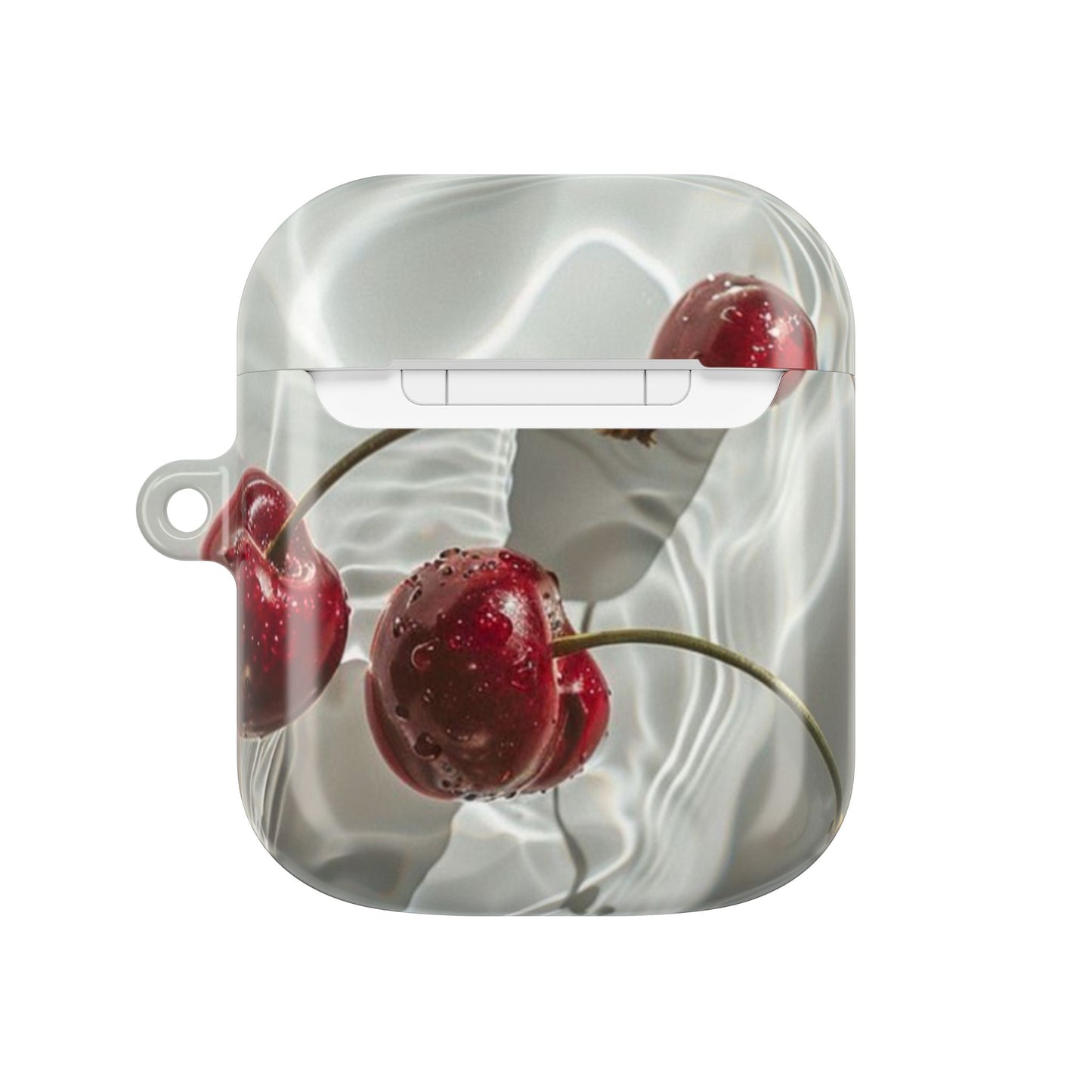 Cherry Splash AirPod Case — Glossy Red Cherry Protective Case