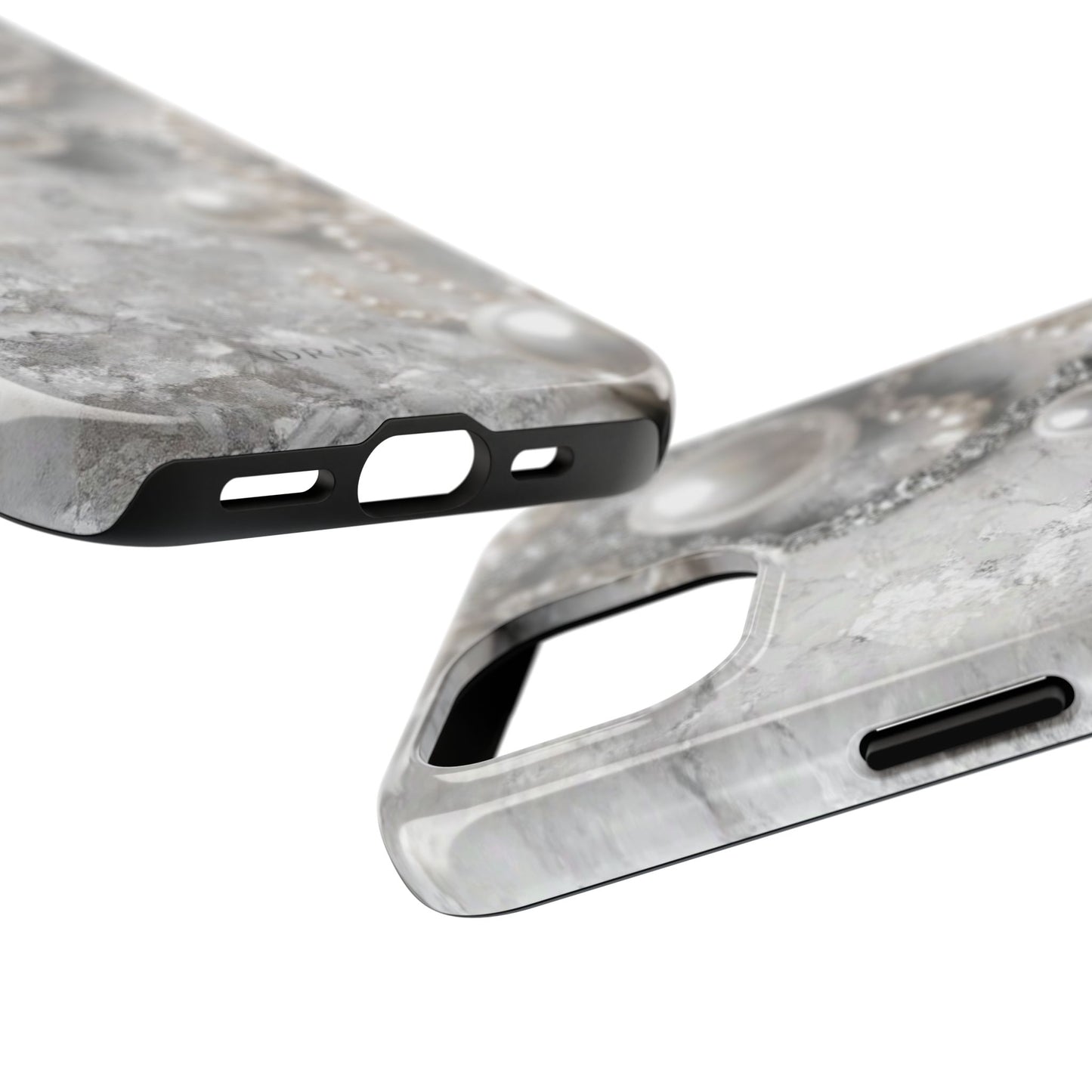 Pearl Luxe Tough Phone Case — Elegant Pearl & Crystal Protective Cover