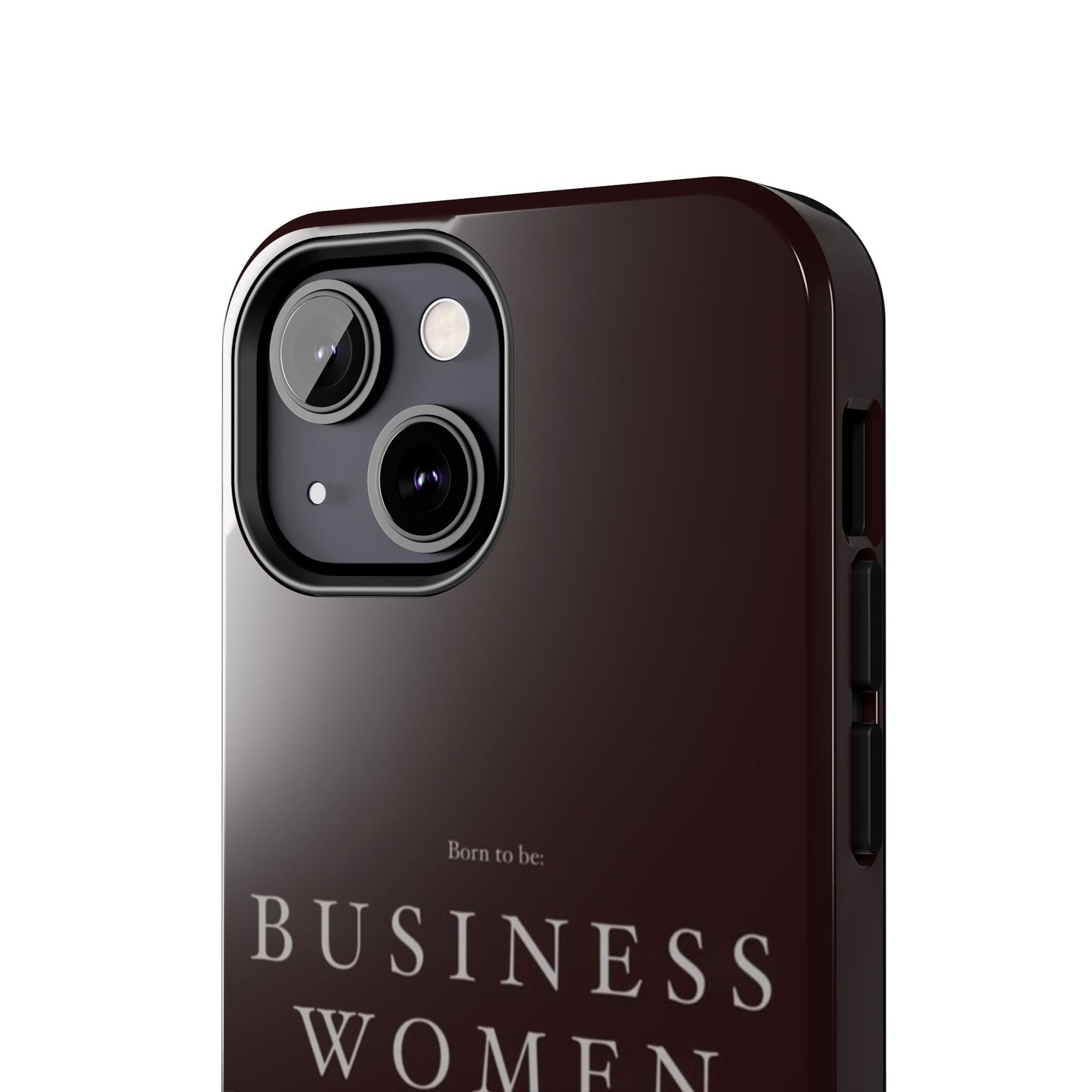 Business Women Tough Phone Case — Empowering Burgundy Protective Phone Cover