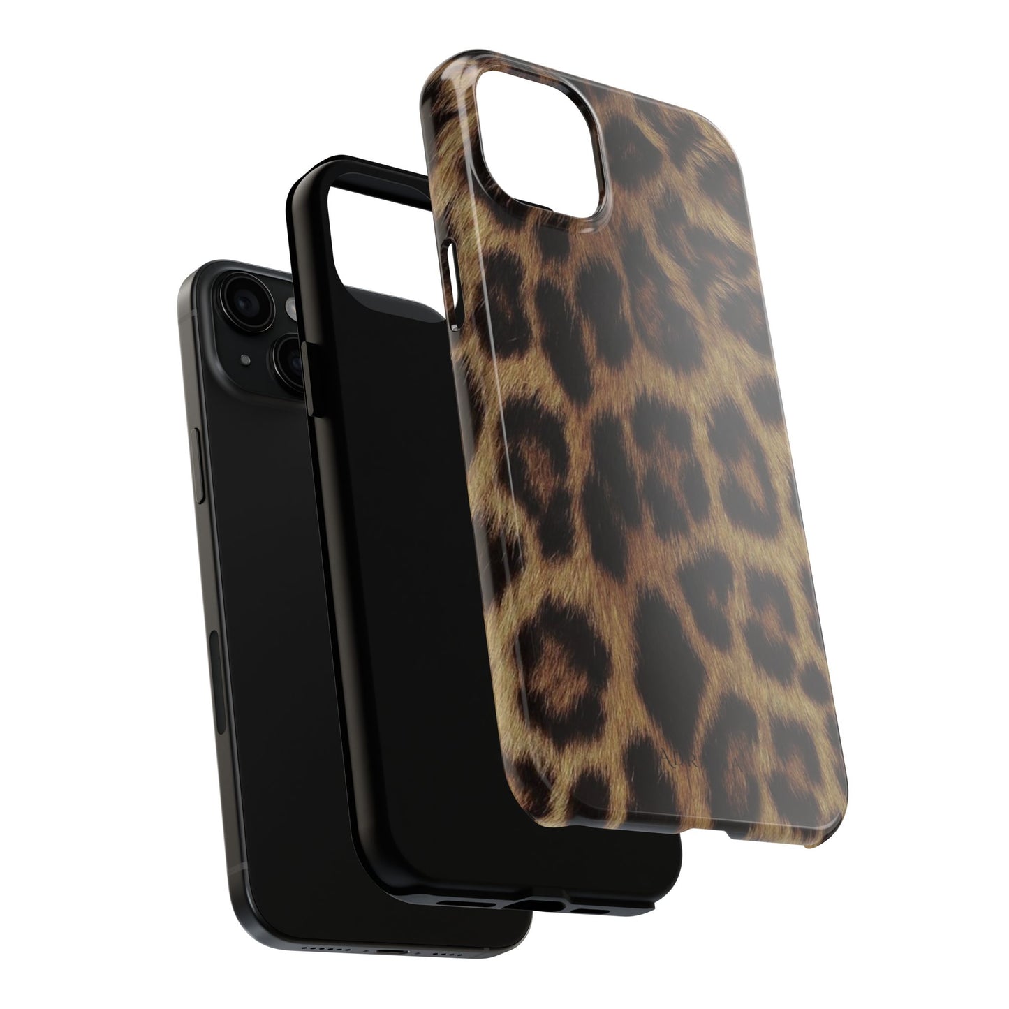 Leopard Print Tough Phone Case — Durable Animal-Print Protective Cover