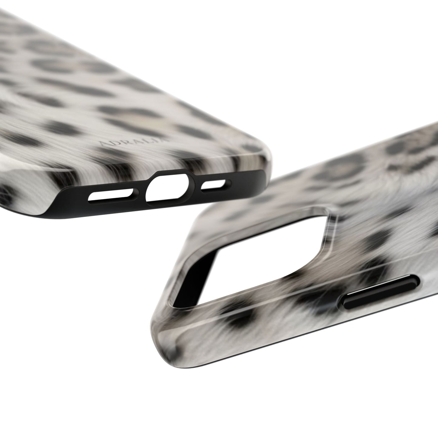 Leopard Fur Tough Phone Case — White Snow Cheetah Protective Cover