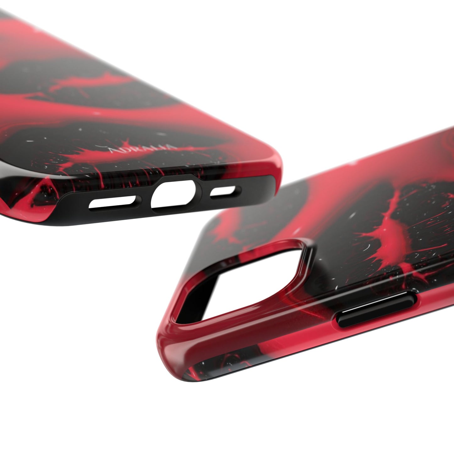 Tough Phone Case – Red Gloss Kiss Print, Shockproof Protective Cover