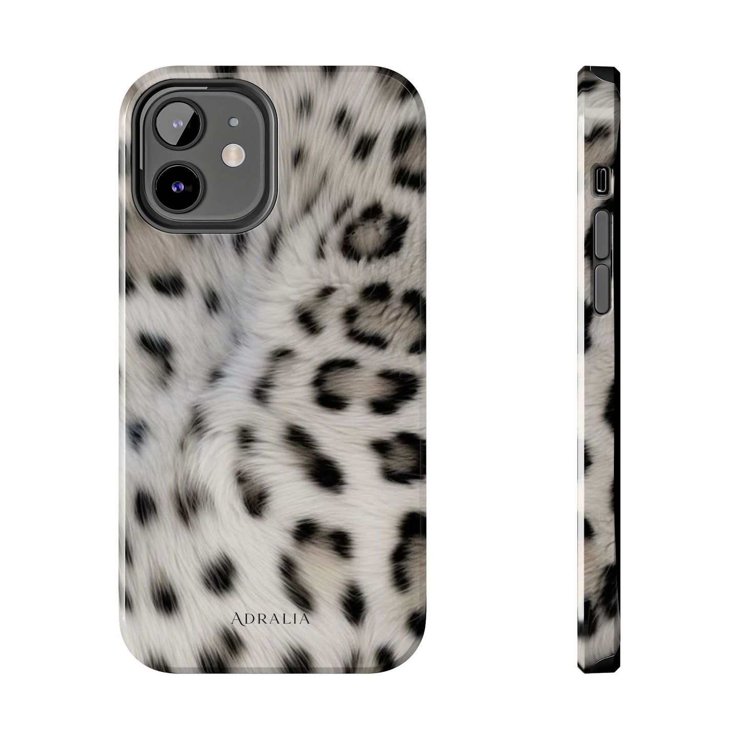 Leopard Fur Tough Phone Case — White Snow Cheetah Protective Cover