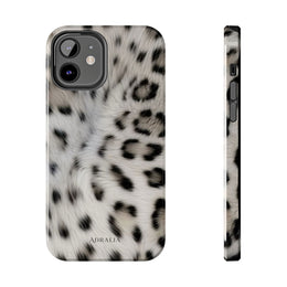 Leopard Fur Tough Phone Case — White Snow Cheetah Protective Cover