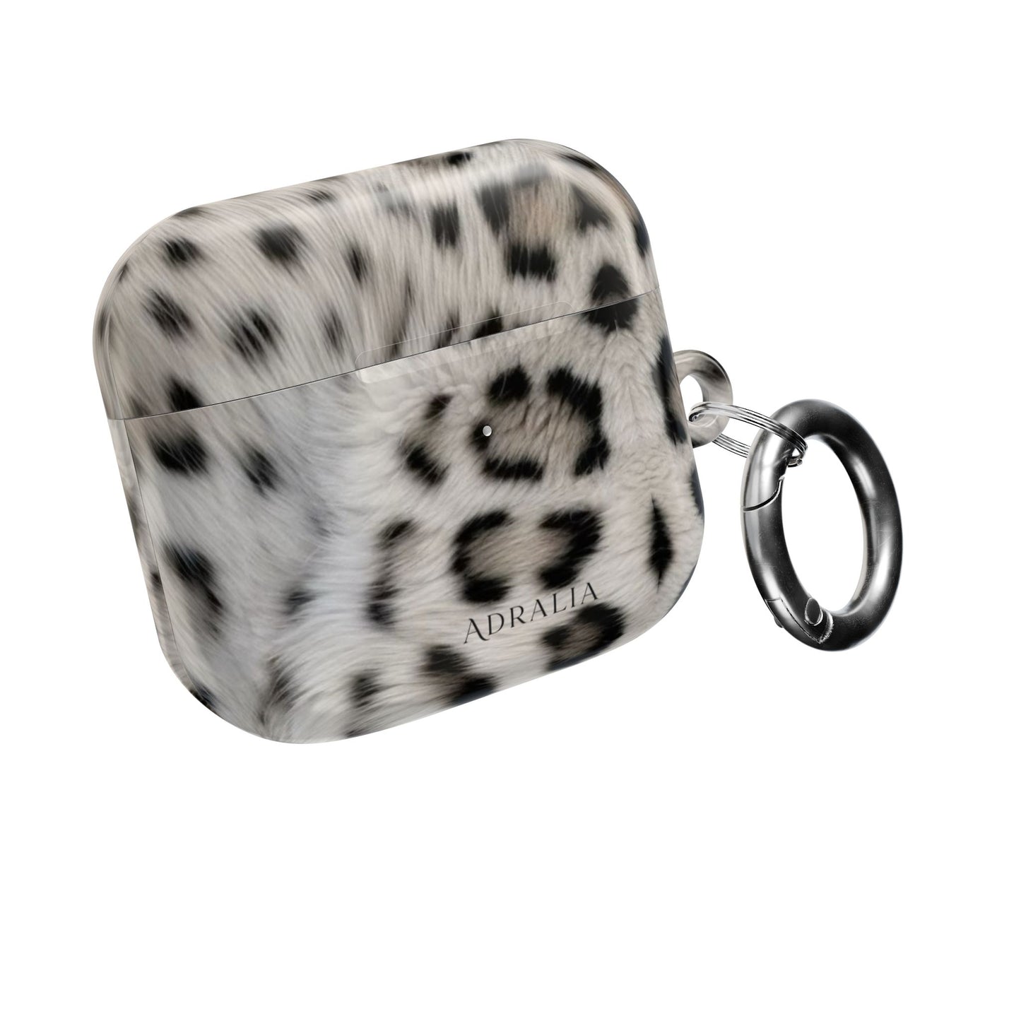 Leopard Print AirPod Case — Faux Fur Black & White Protective Cover