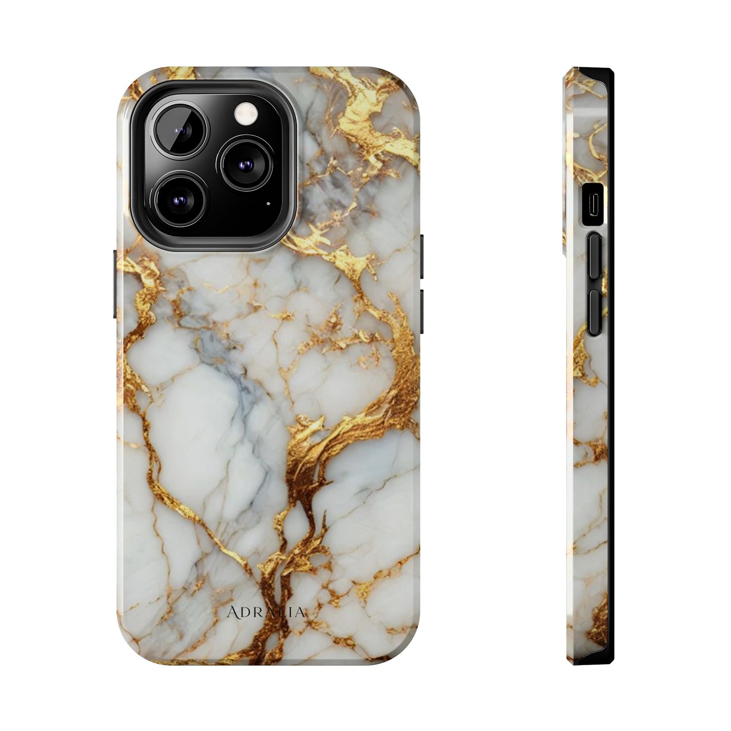 Gold Veined Marble Tough Phone Case — Luxury Protective Phone Case