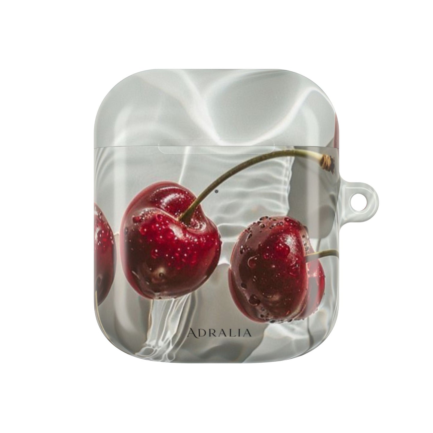 Cherry Splash AirPod Case — Glossy Red Cherry Protective Case