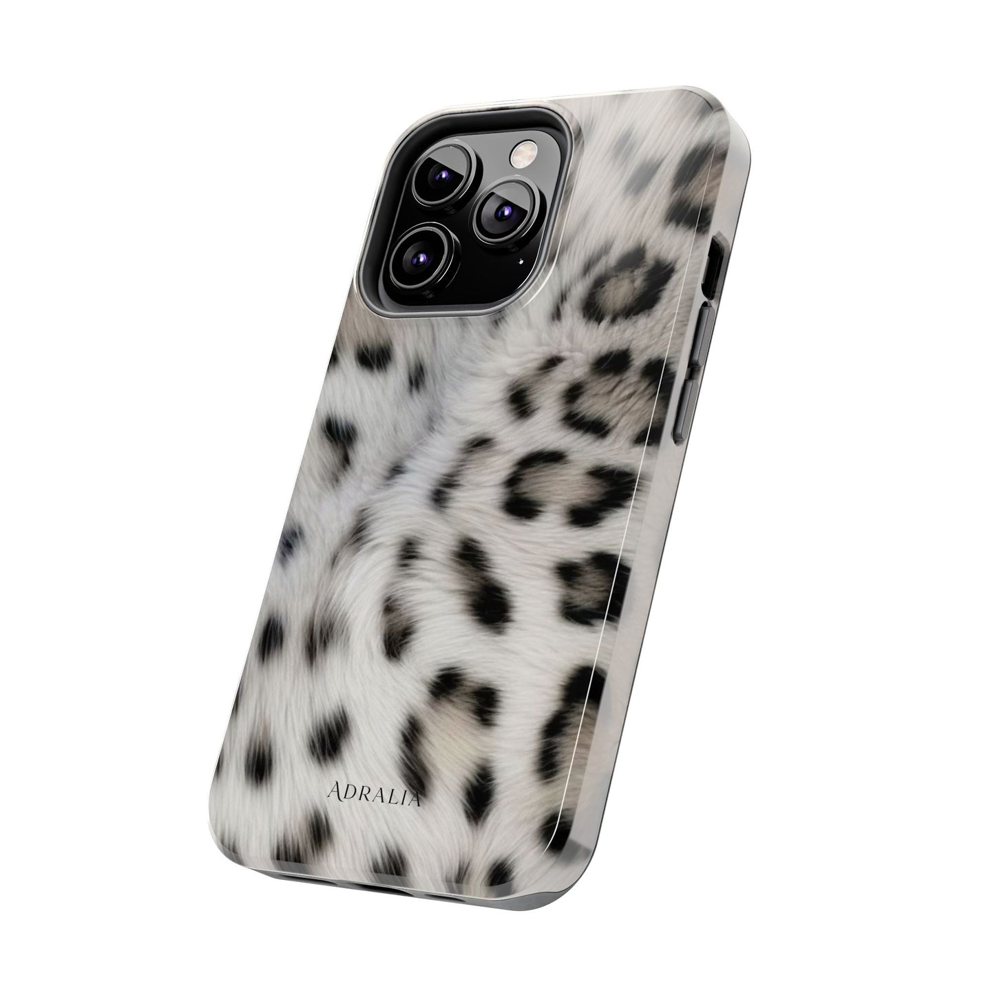 Leopard Fur Tough Phone Case — White Snow Cheetah Protective Cover