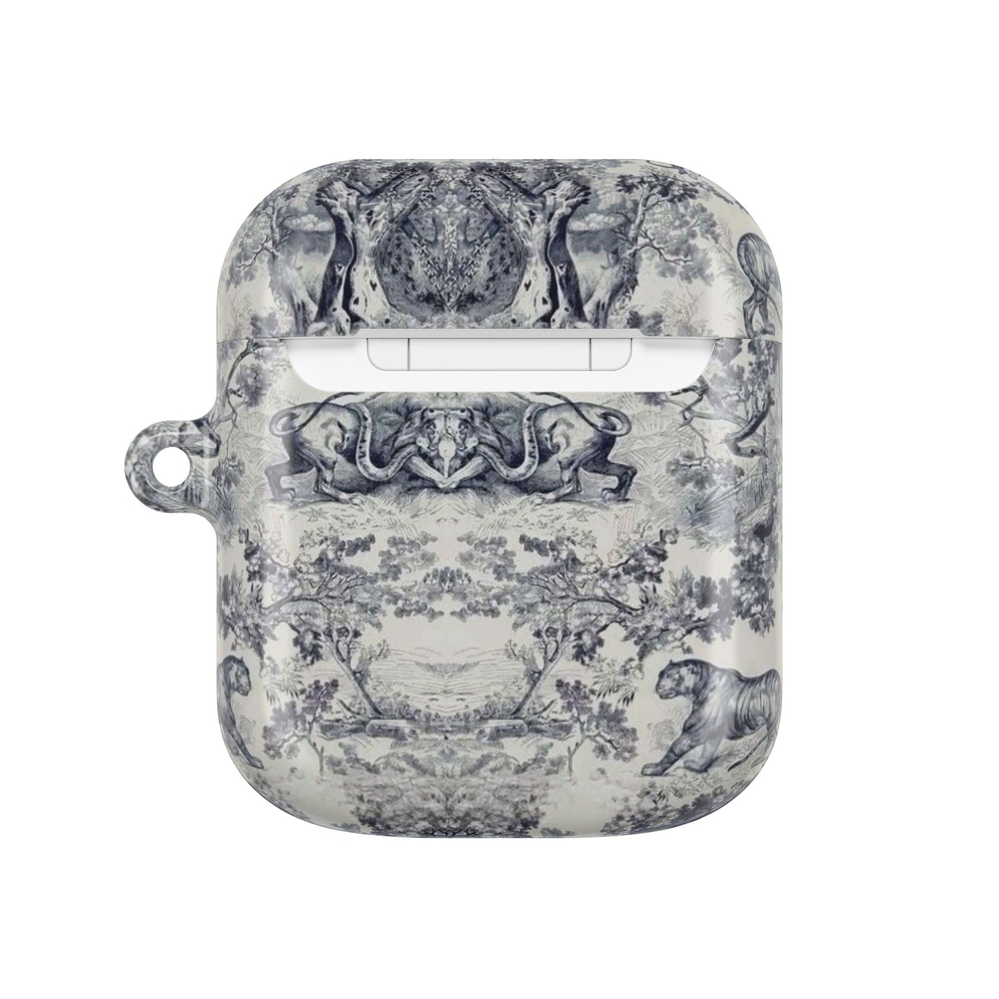 Vintage Toile AirPod Case — Classic Grey Pattern Protective Cover