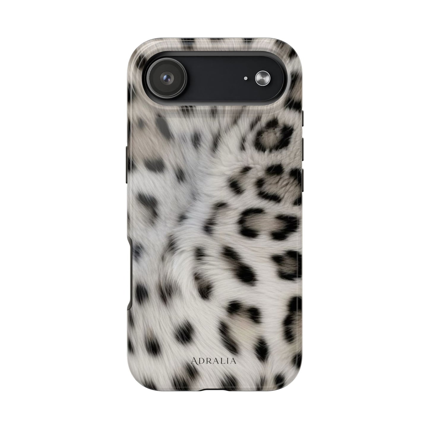 Leopard Fur Tough Phone Case — White Snow Cheetah Protective Cover