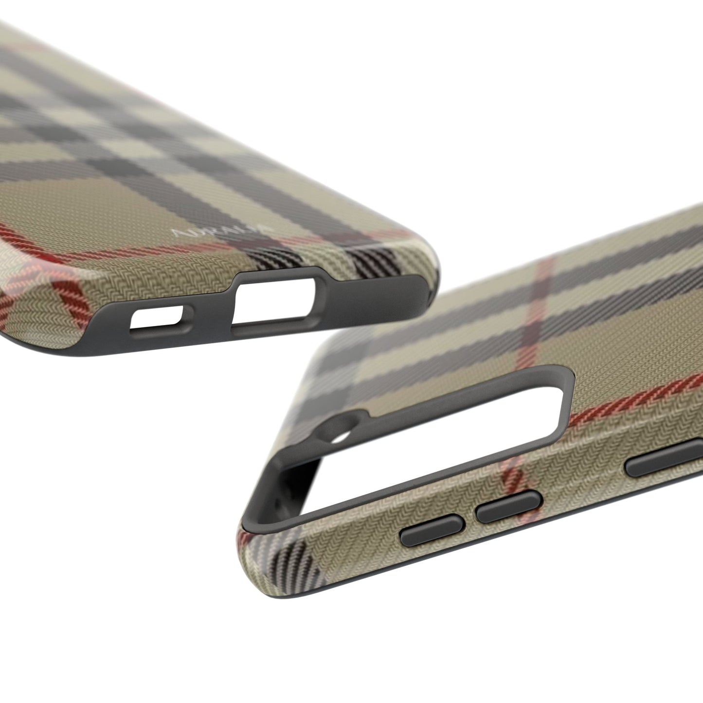 Plaid Tough Phone Case — Classic Beige Check Protective Cover