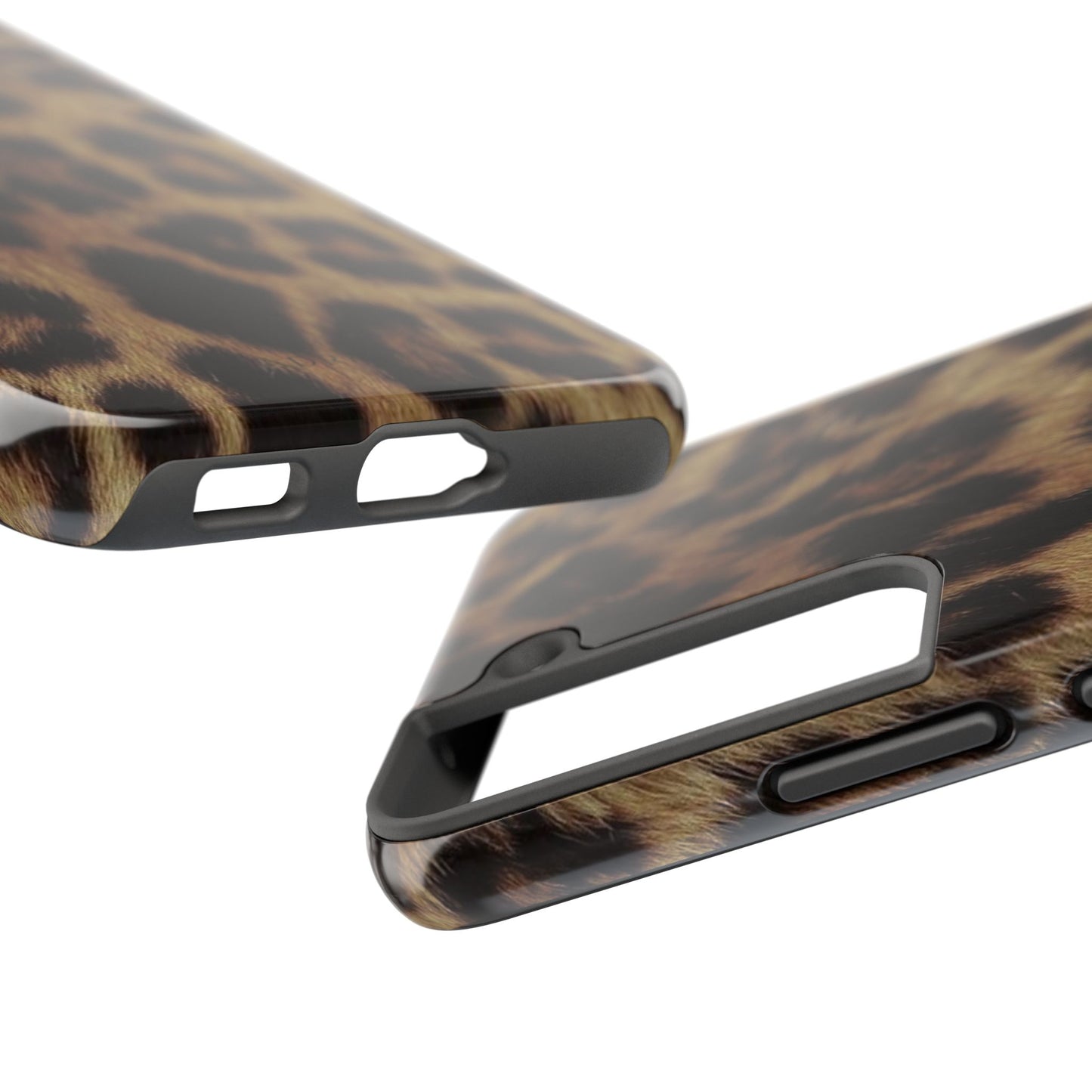 Leopard Print Tough Phone Case — Durable Animal-Print Protective Cover