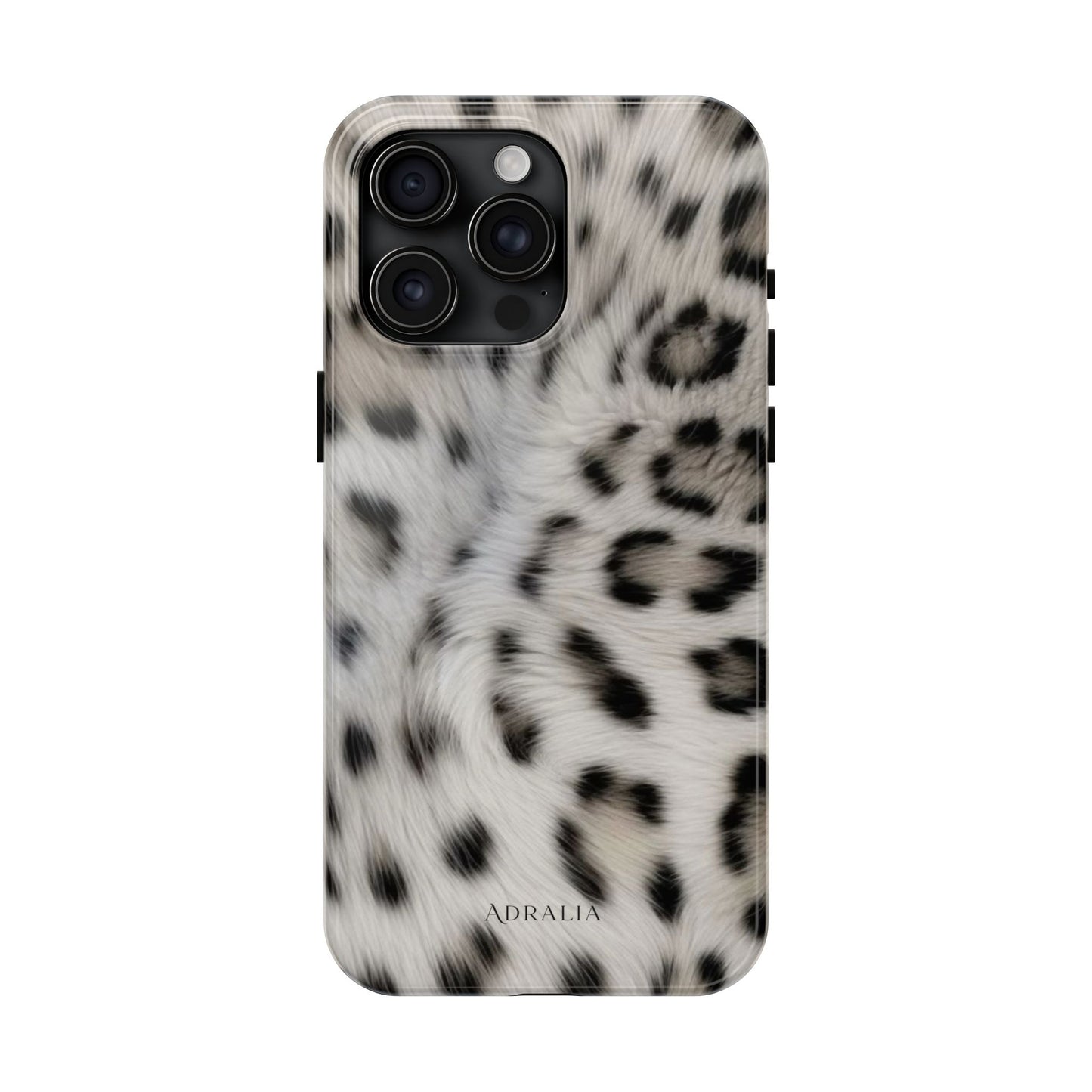 Leopard Fur Tough Phone Case — White Snow Cheetah Protective Cover