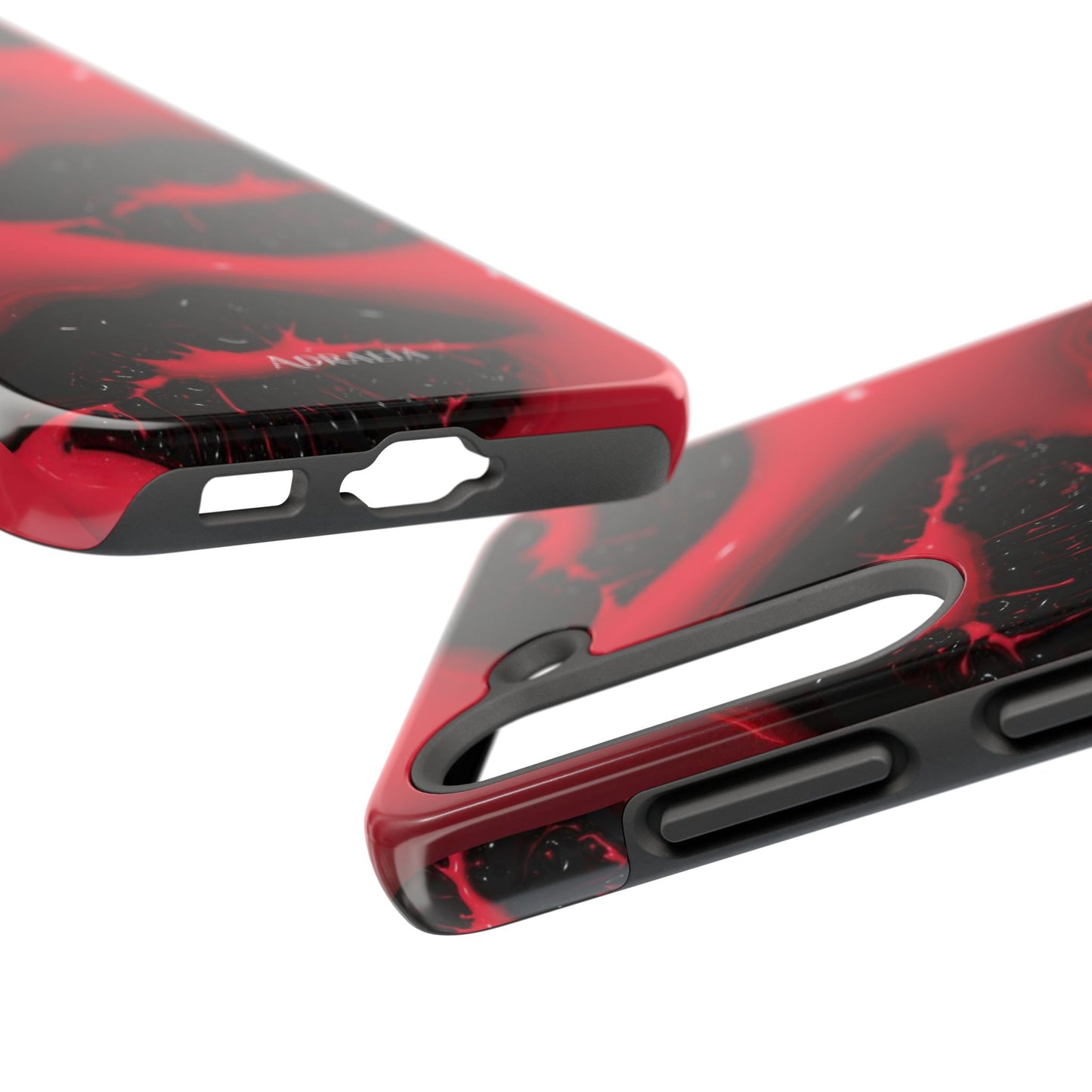 Tough Phone Case – Red Gloss Kiss Print, Shockproof Protective Cover
