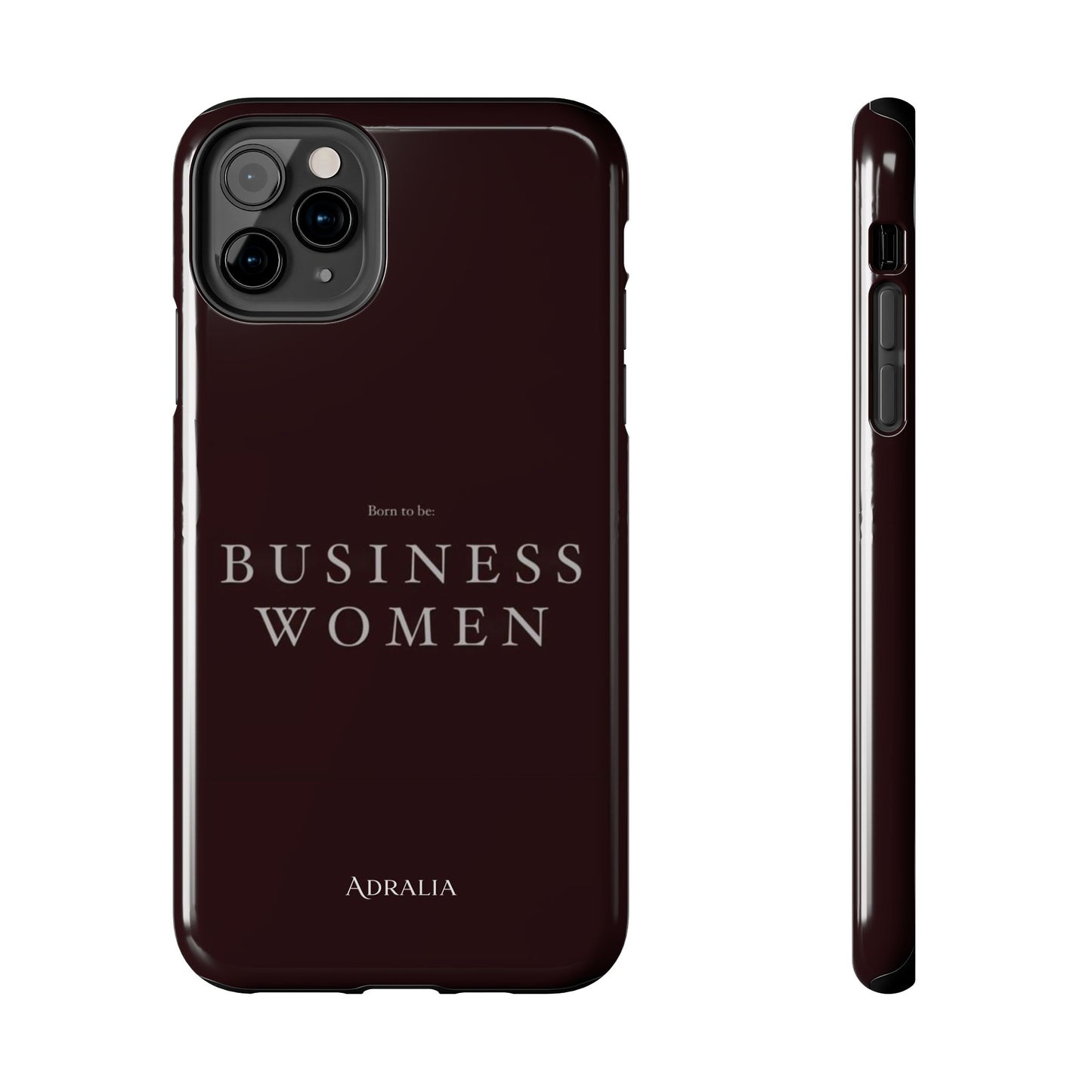 Business Women Tough Phone Case — Empowering Burgundy Protective Phone Cover