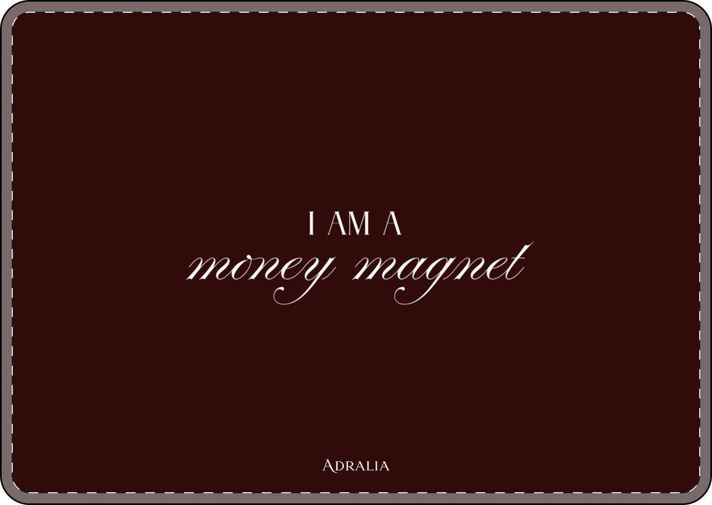 MacBook Case — "I Am a Money Magnet" Luxurious Burgundy Laptop Sleeve
