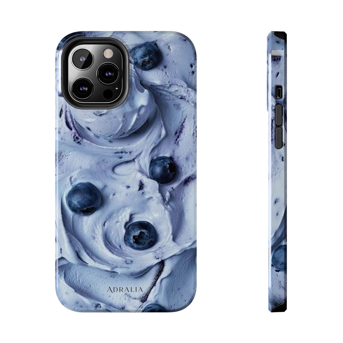 Blueberry Swirl Tough Phone Case — Protective Artistic Fruit Pattern