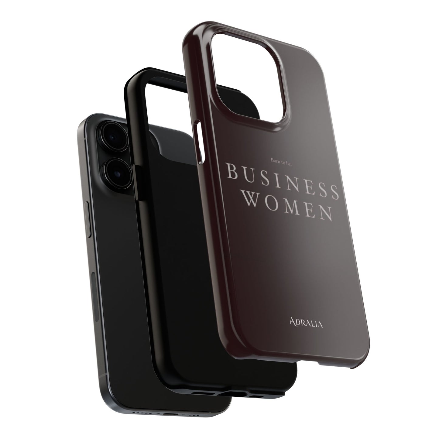 Business Women Tough Phone Case — Empowering Burgundy Protective Phone Cover